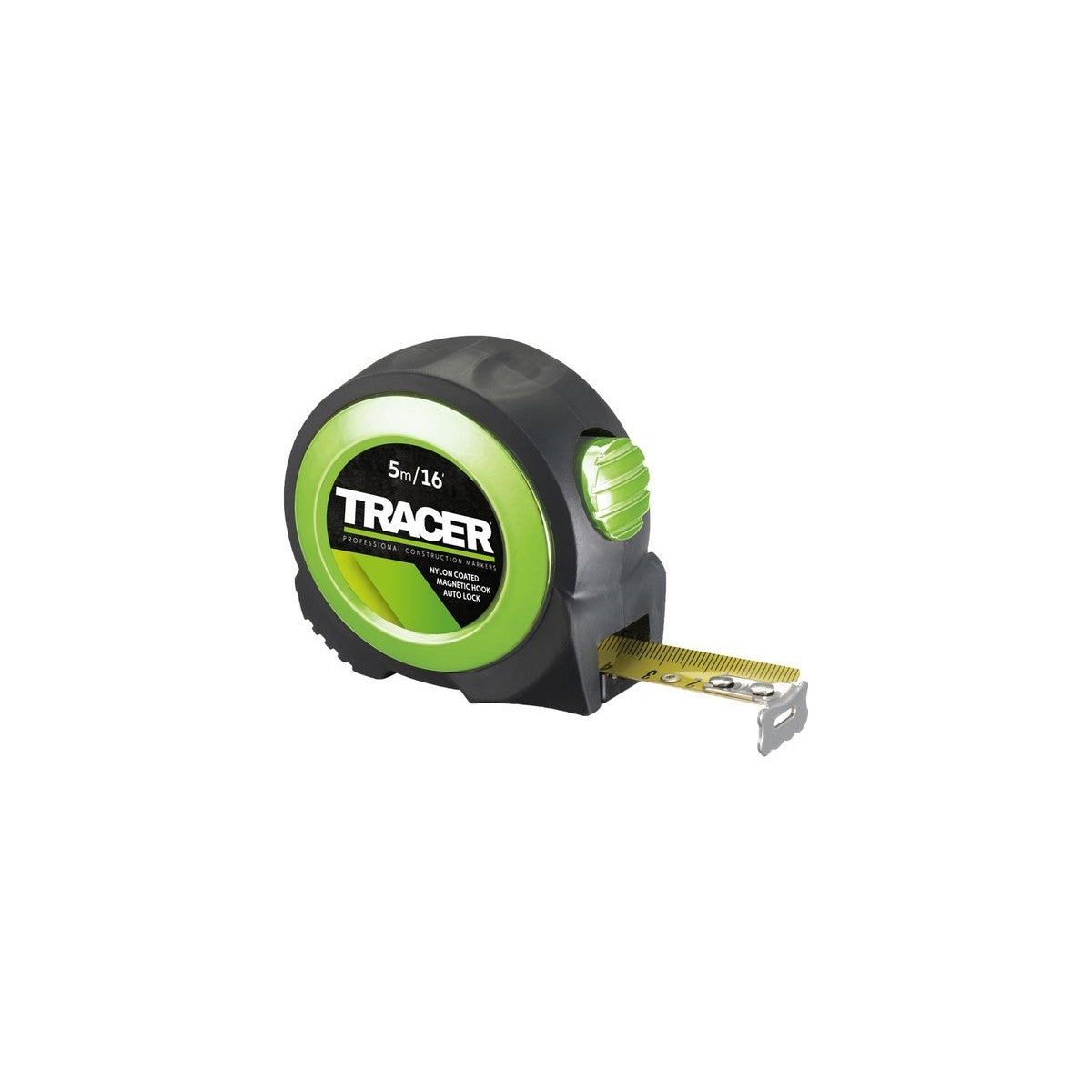TRACER 5m Auto-lock Tape Measure (Nylon coated + large magnetic hook) ATM5