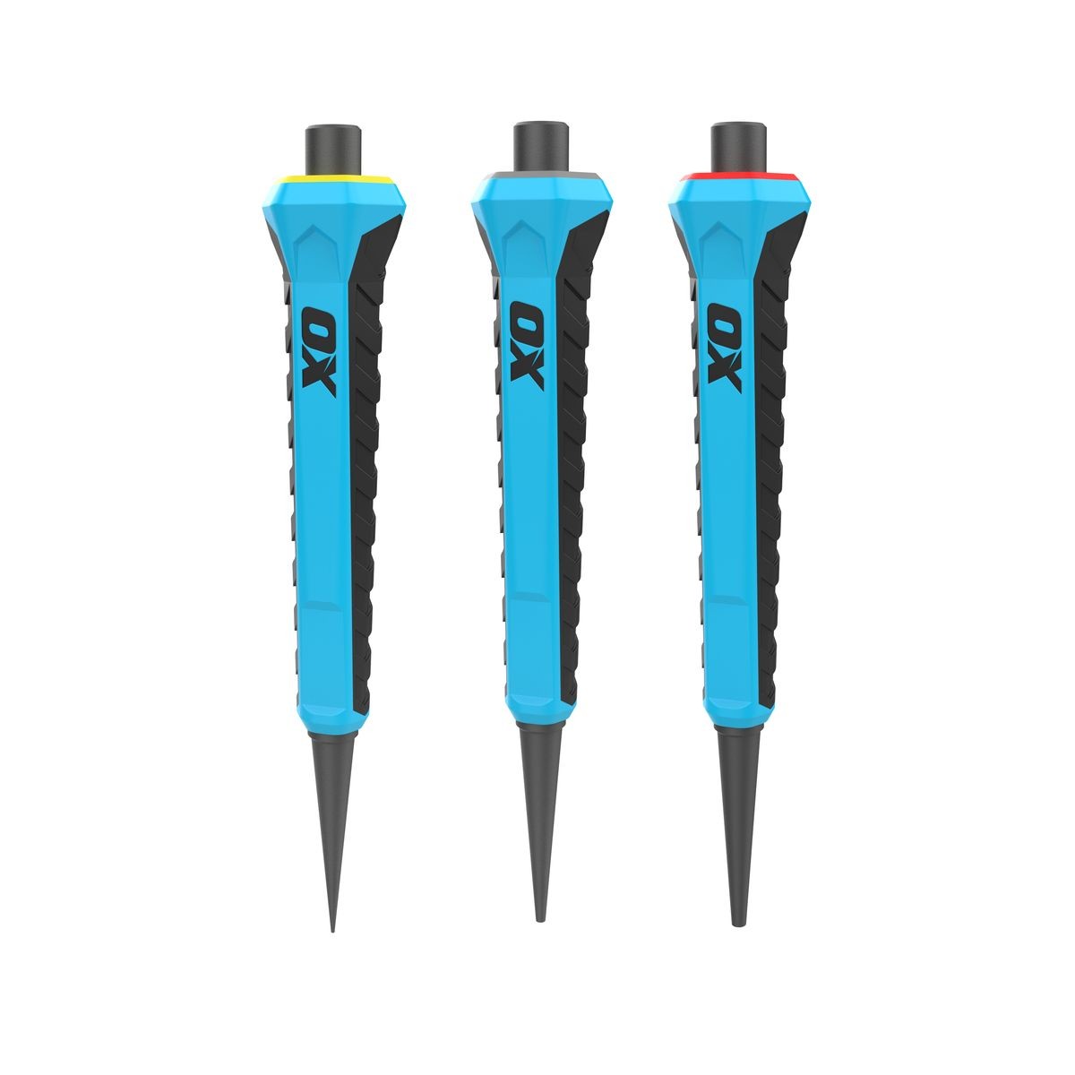 OX Nail Punch w/ Grip 3-Pack - 0.8mm, 1.6mm, 2.4mm OX-P095031
