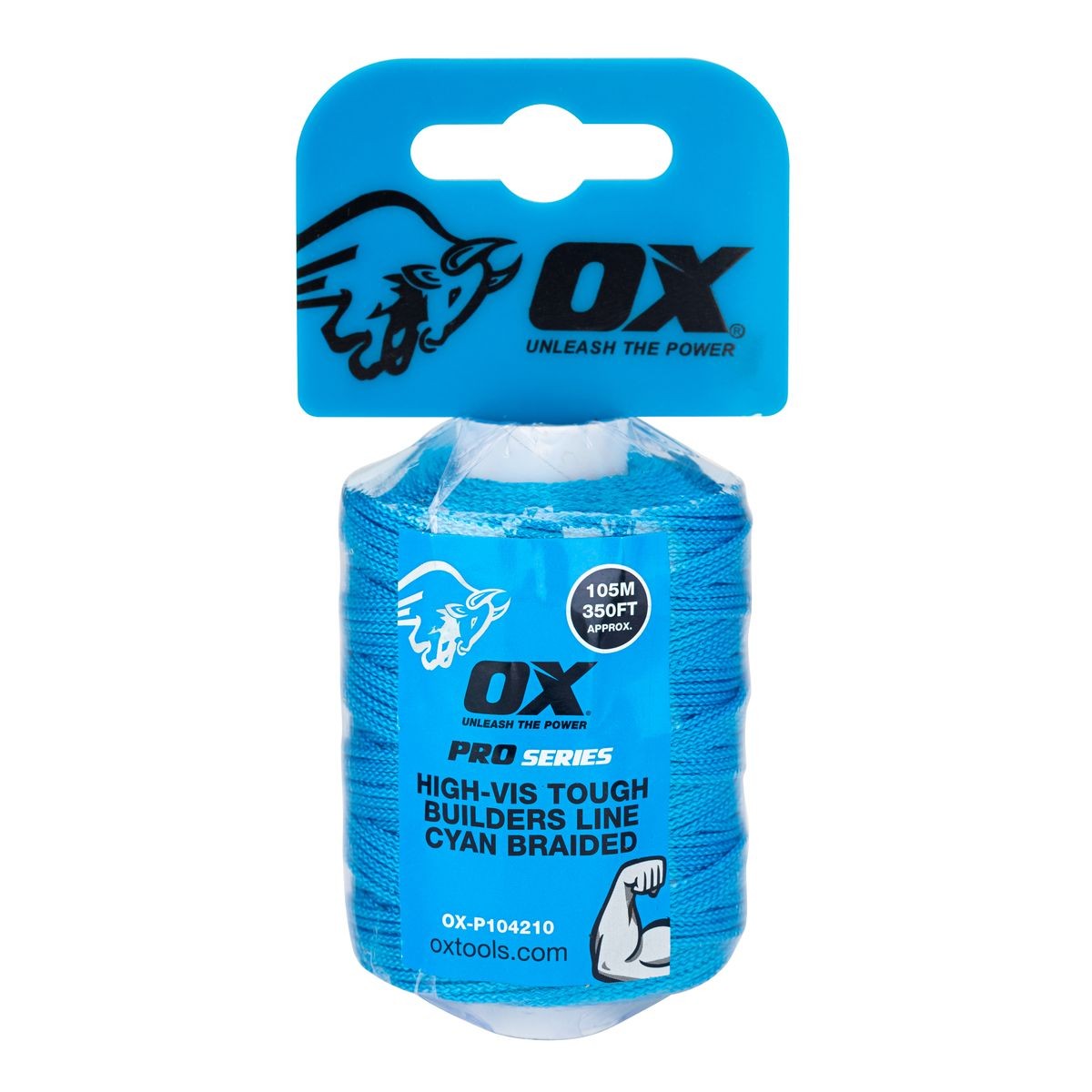 OX Brickline cyan braided 1.5mm x 105m OX-P104210