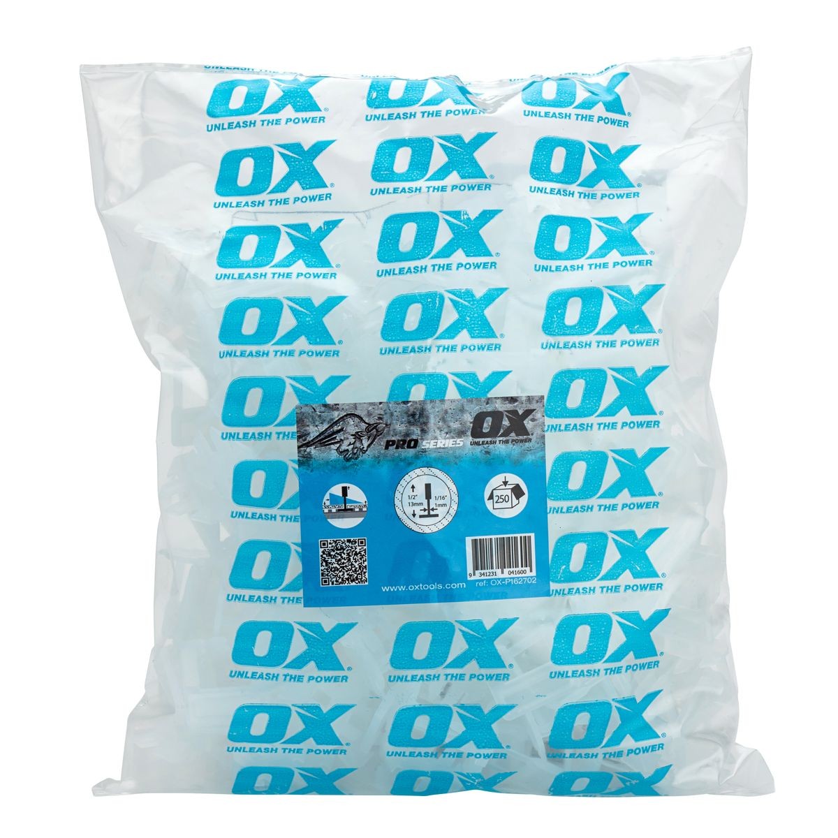 OX Tile level system 1 x 13mm spacer 250 piece OX-P162702