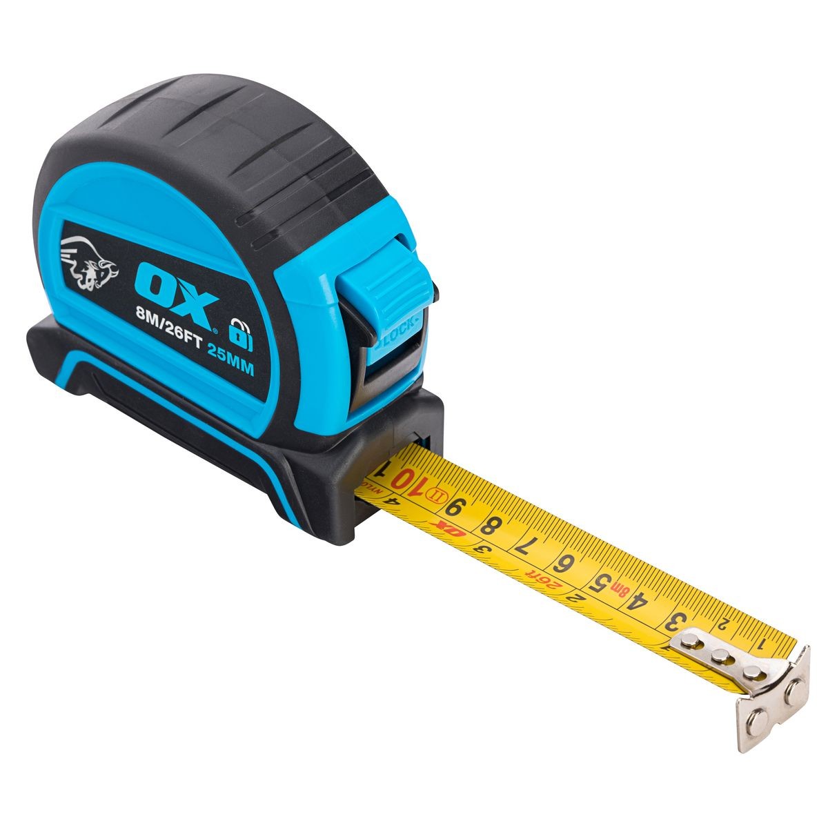 OX Double Locking Tape Measure - 8m OX-P505208