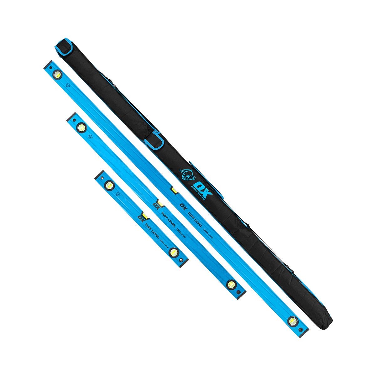 OX Tuff Level 3pk w/Bag - 600mm, 1200mm, 1800mm OX-P506803