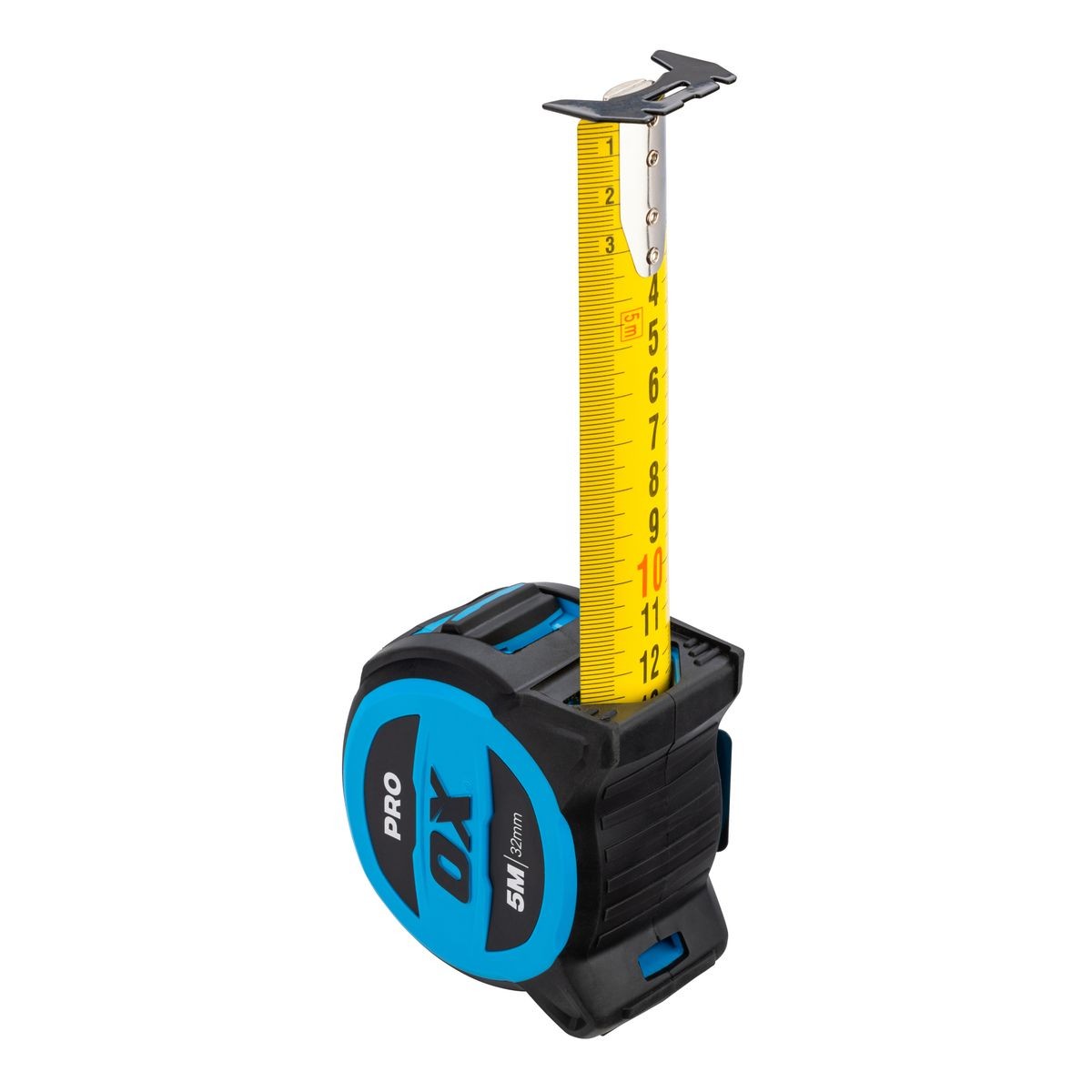 OX 5m Metric Only Tuff Blade Tape Measure - Magnetic Dual Hook & 32mm Wide Blade OX-P631005
