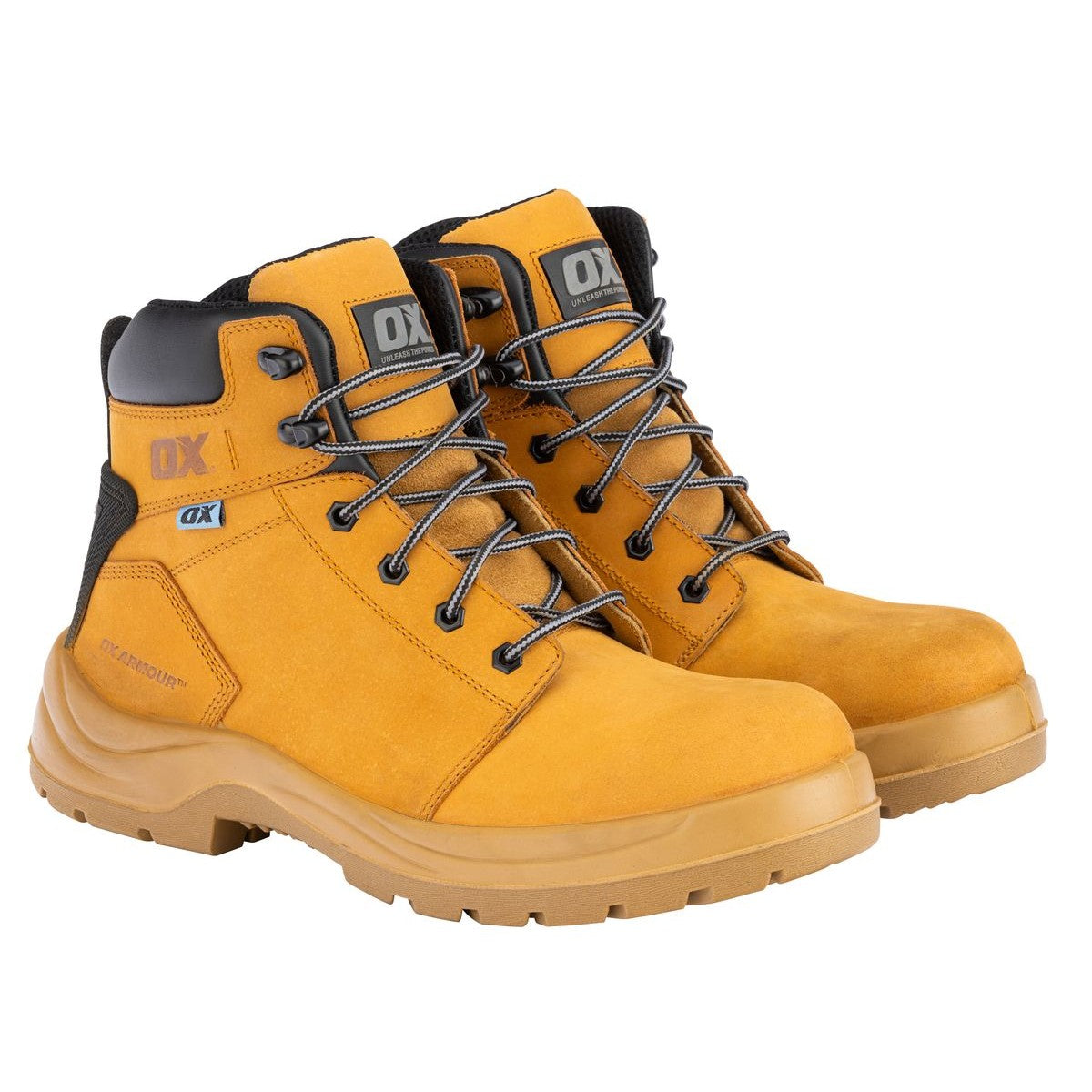 OX Attitude Honey Nubuck Leather Safety Boots - Size 9 OX-S487909