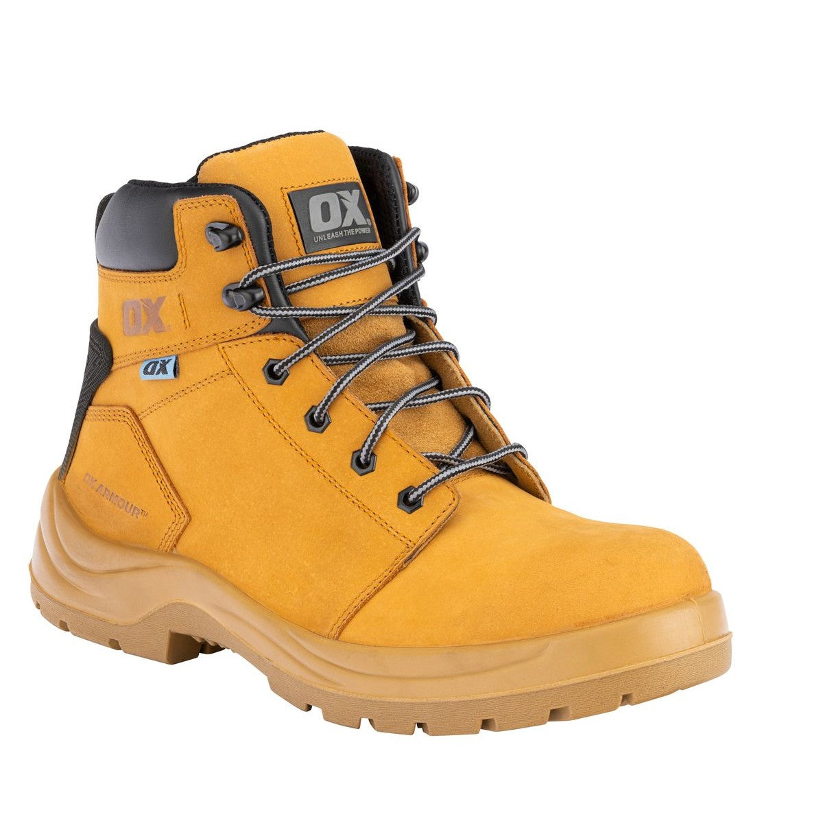 OX Attitude Honey Nubuck Leather Safety Boots - Size 10 OX-S487910