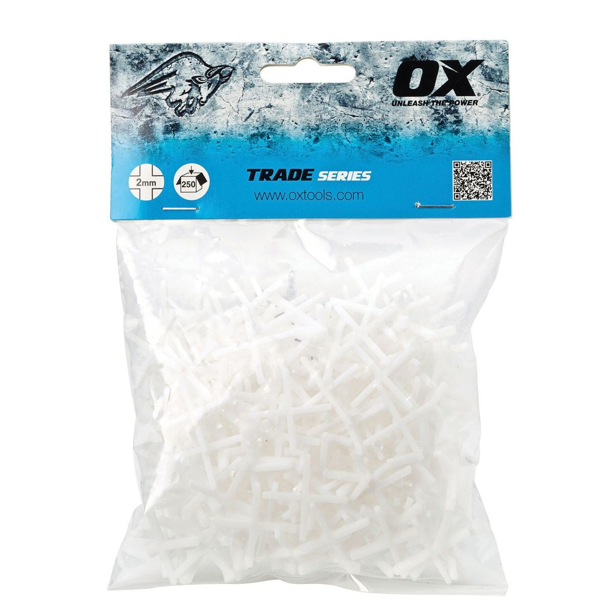 OX Cross Shaped Tile Spacers - 2mm (250 pcs) OX-T160902