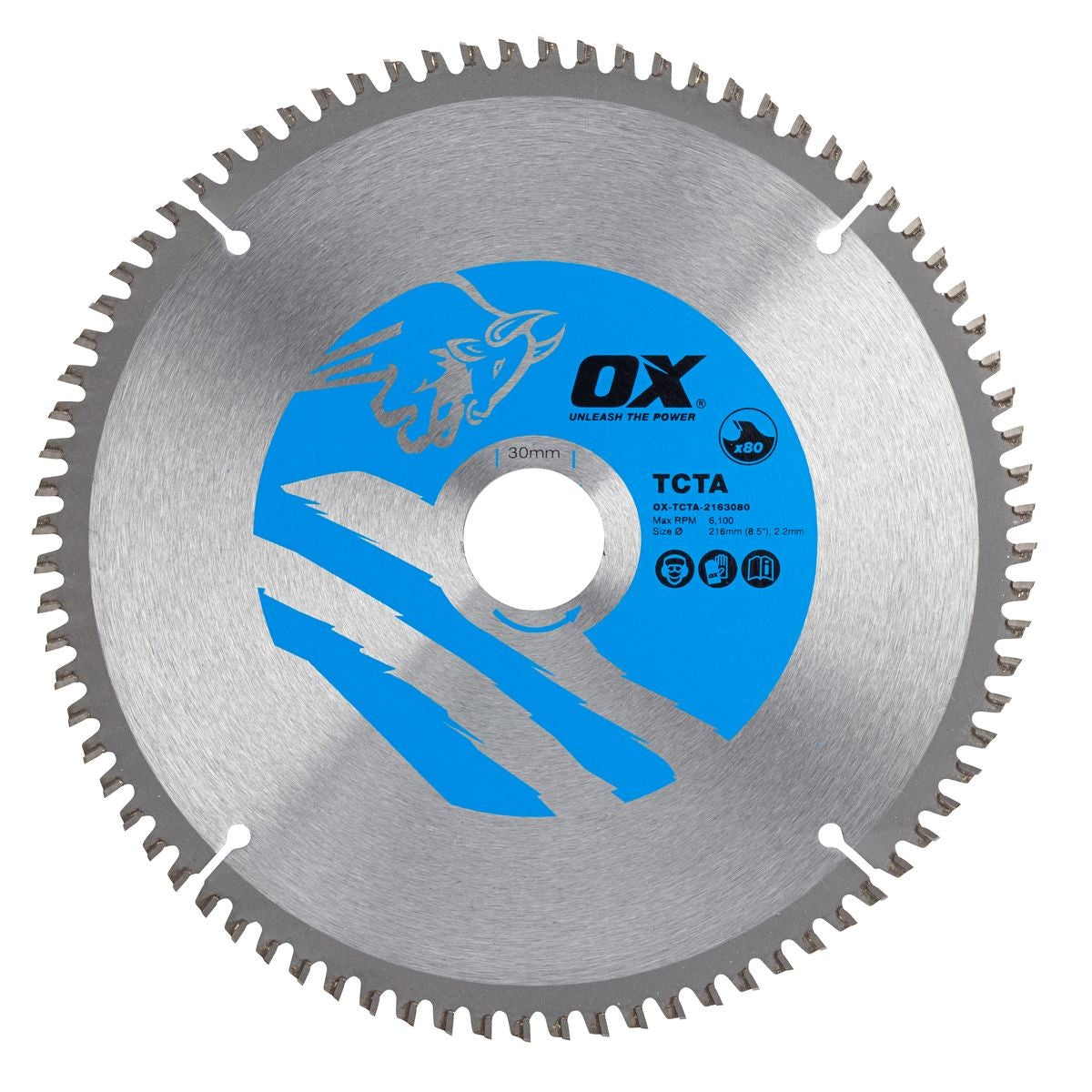 OX Alu/Plastic/Laminate Cutting Circular Saw Blade 216/30mm OX-TCTA-2163080