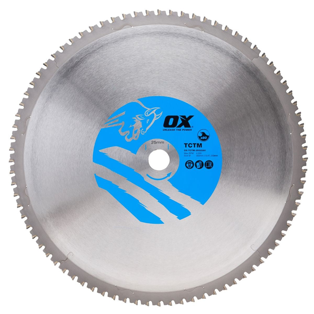 OX Ferrous Metal cutting 355/25.4mm, 80 Teeth TCG OX-TCTM-3552580