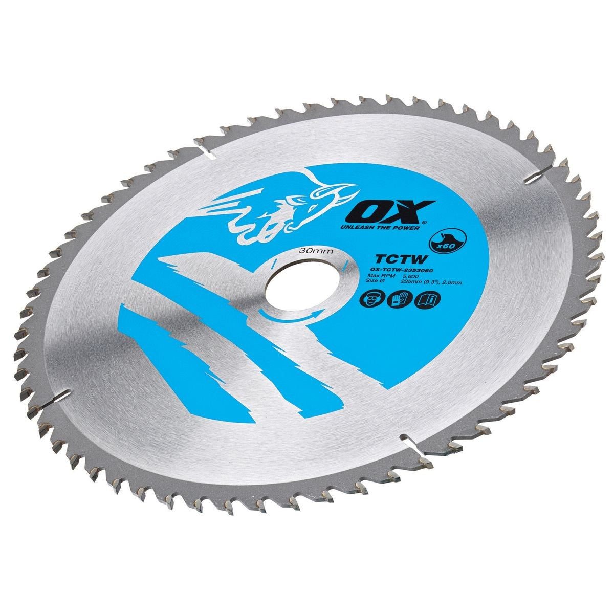 OX Wood Cutting Circular Saw Blade 235/30mm, 60 Teeth ATB OX-TCTW-2353060
