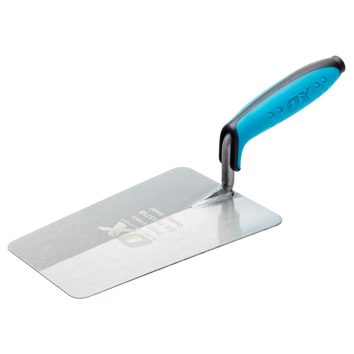 OX Pro Carbon Steel Bucket/Square Front Trowel - OX Grip | 7" / 180mm OX-P013718