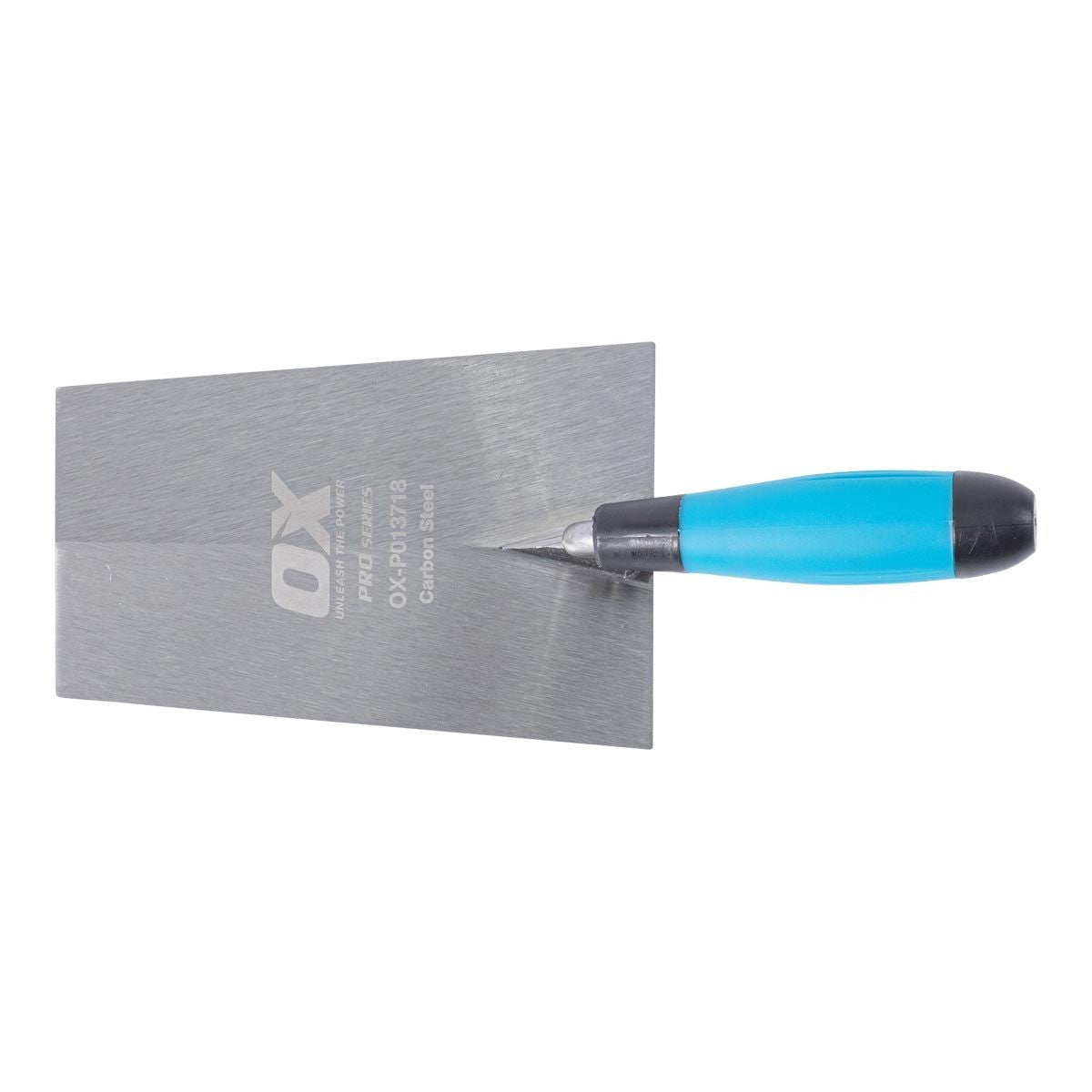 OX Pro Carbon Steel Bucket/Square Front Trowel - OX Grip | 7" / 180mm OX-P013718