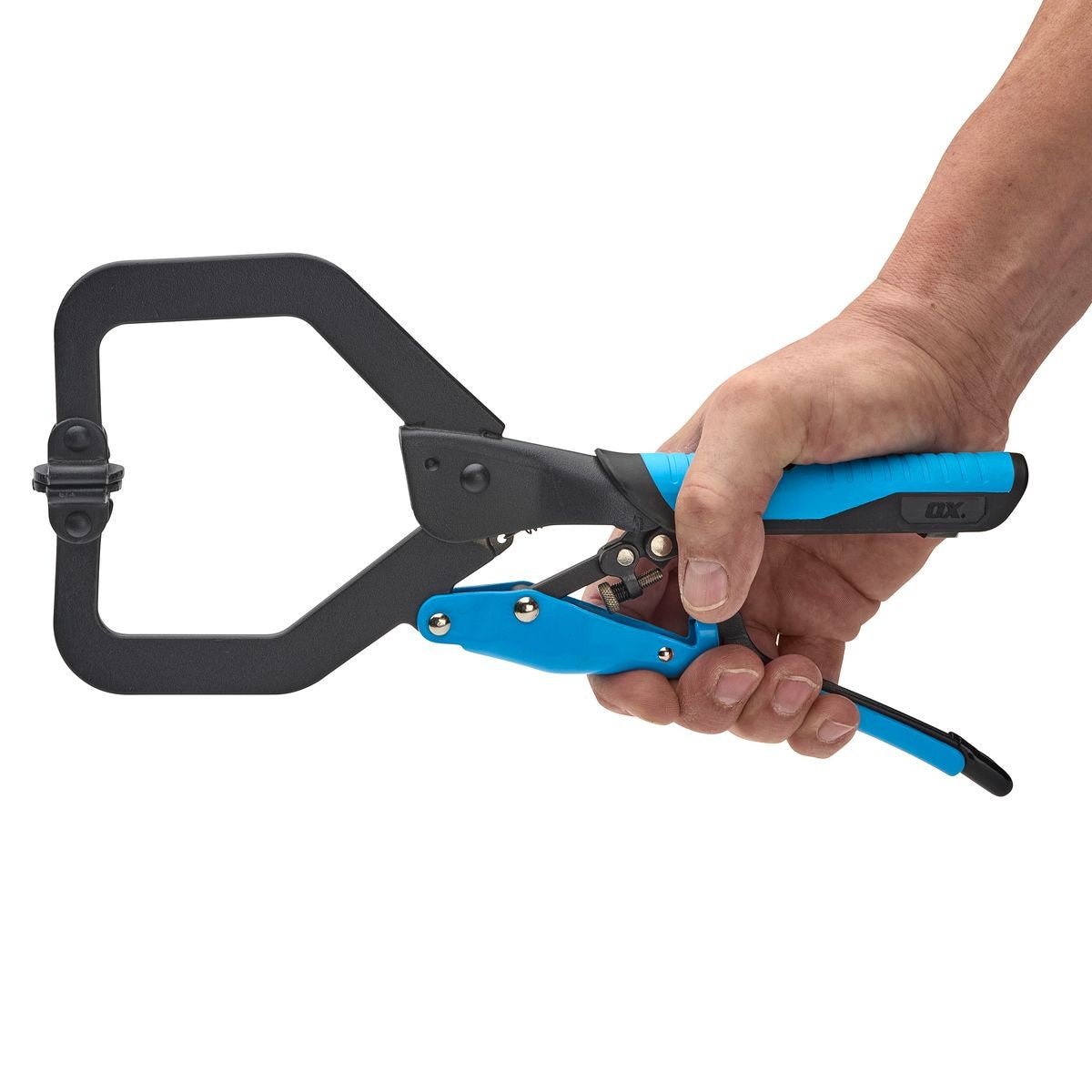 OX Auto Adjust 11-Inch C Clamp With Swivel Pad - Gripped OX-P204802
