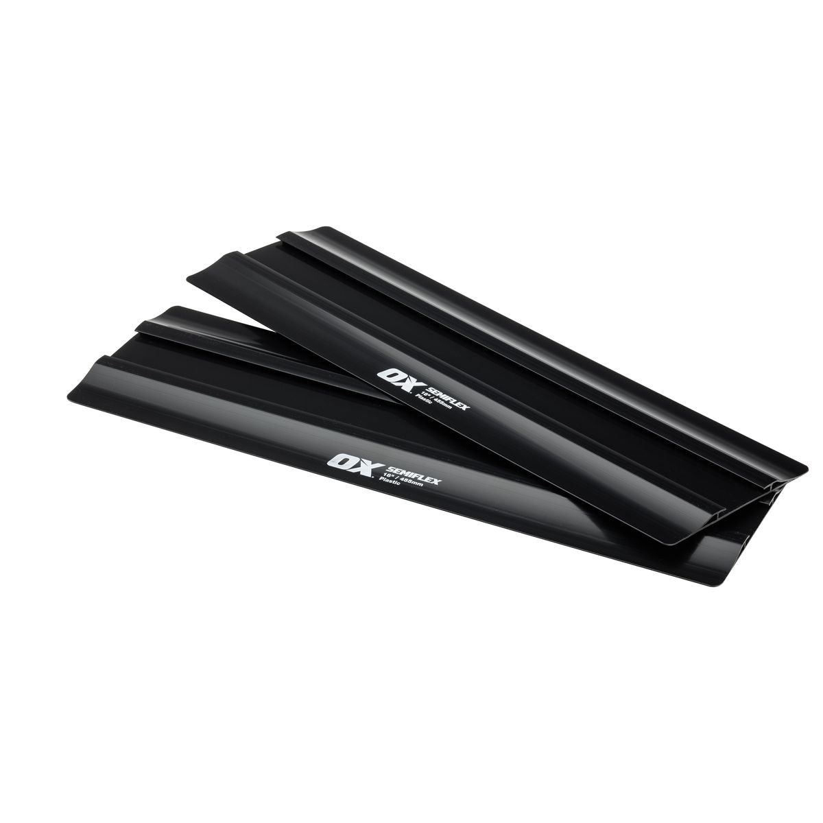 OX Pro Semiflex Plastic Trowel Replacement Blade - 2 Pack | 18" x 5.5" / 455mm x 138mm OX-P532718