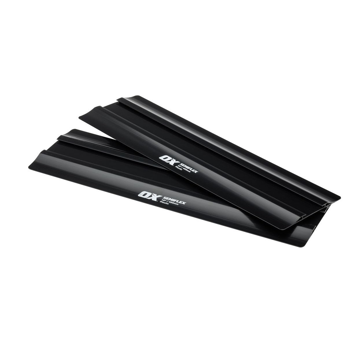 OX Pro Semiflex Plastic Trowel Replacement Blade - 2 Pack | 18" x 5.5" / 455mm x 138mm OX-P532718
