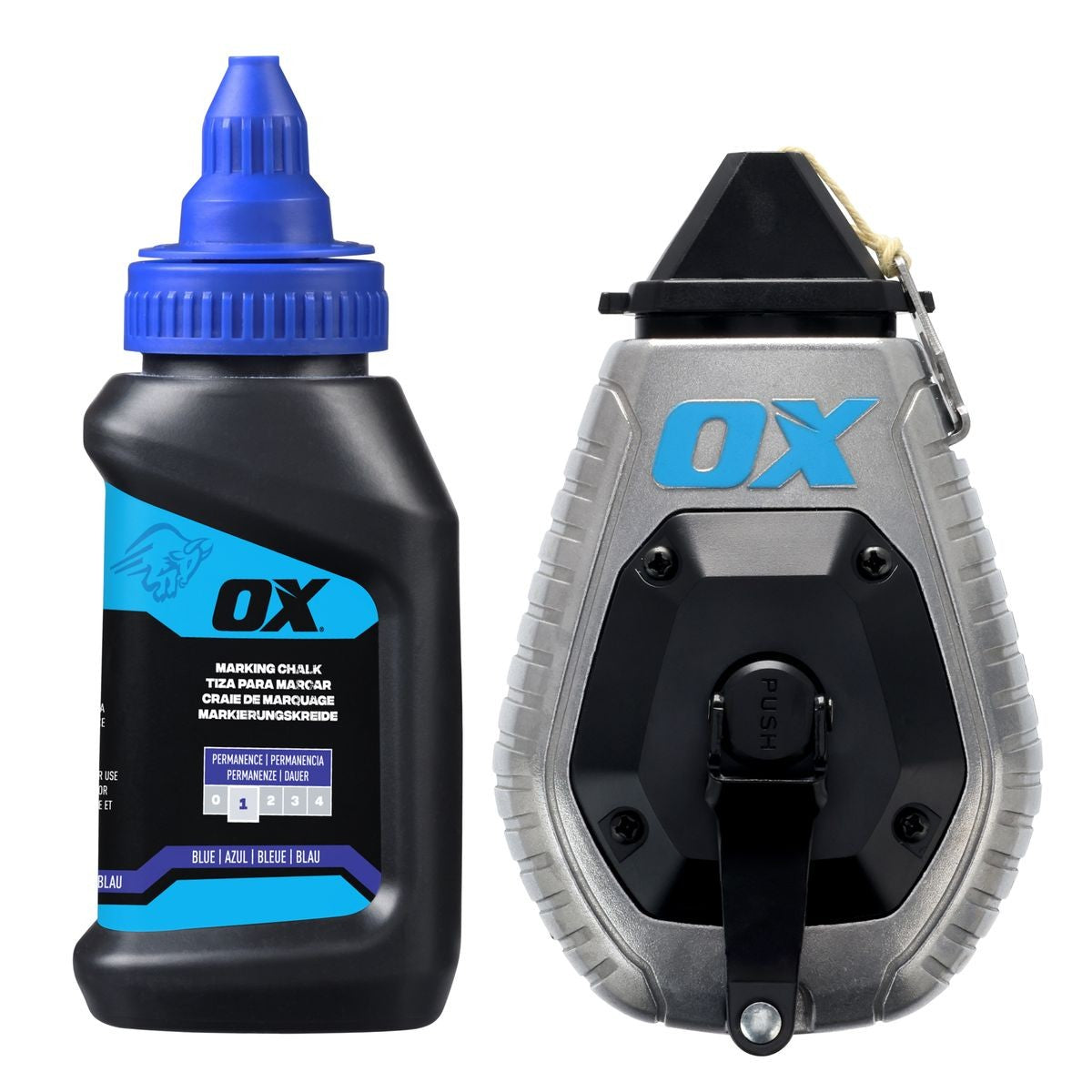 OX Pro 30m/100' Aluminum Chalk Reel Value Pack - Kevlar Bold Line / 6:1 Gear Ratio OX-P630701