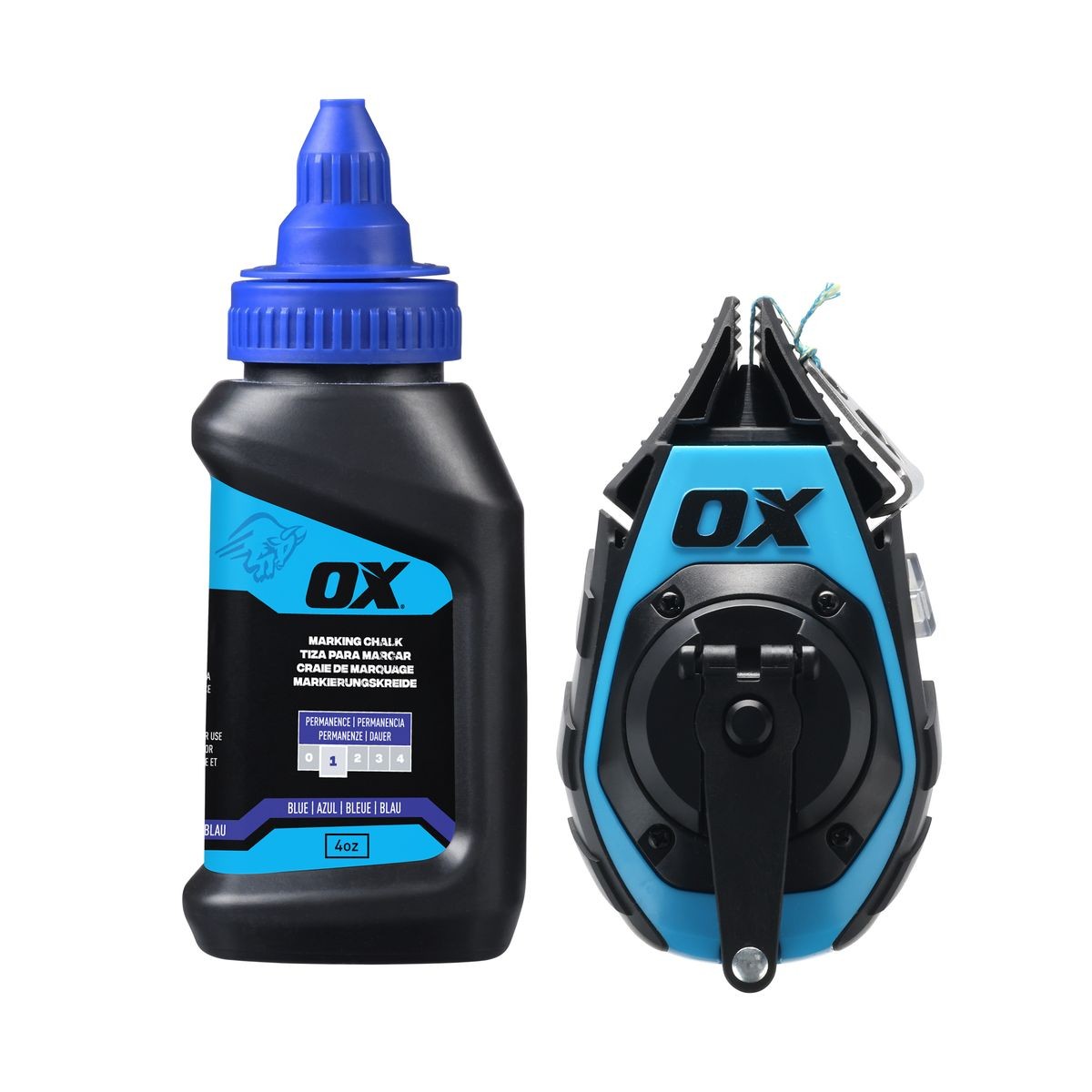 OX Pro 15.25m/50' Precision Chalk Reel Value Pack - Kevlar Ultra Fine Line / 3:1 Gear Ratio OX-P630702