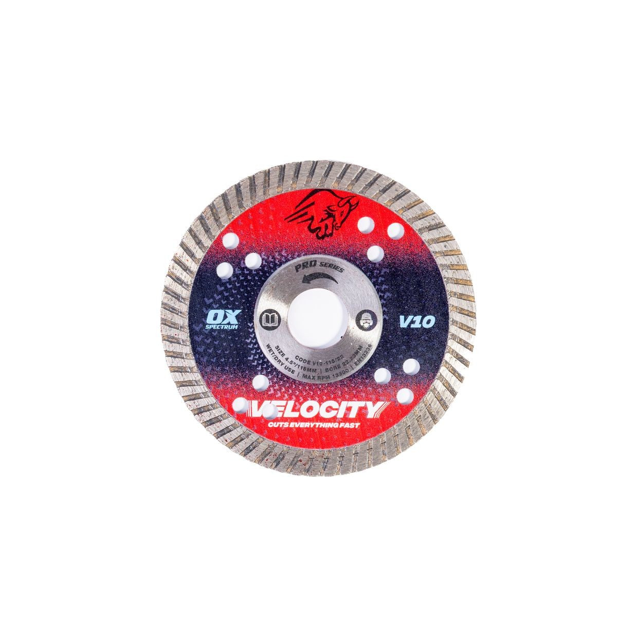 OX Pro V10 Diamond Blade - Concrete - 115/22.23mm V10-115/22