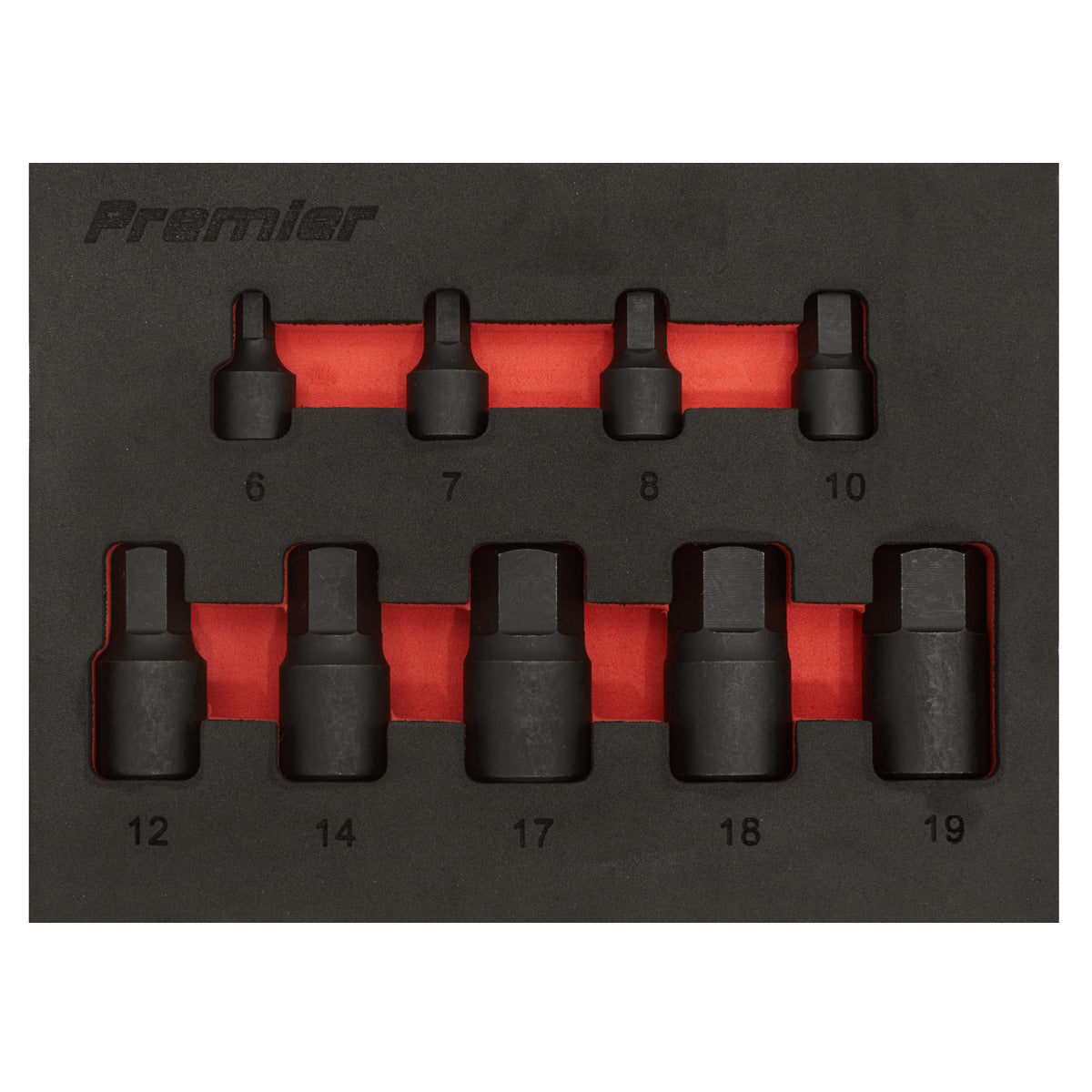 Premier Low Profile Hex Impact Socket Bit Set 1/4" & 3/8"Sq Drive 9pc AK5525