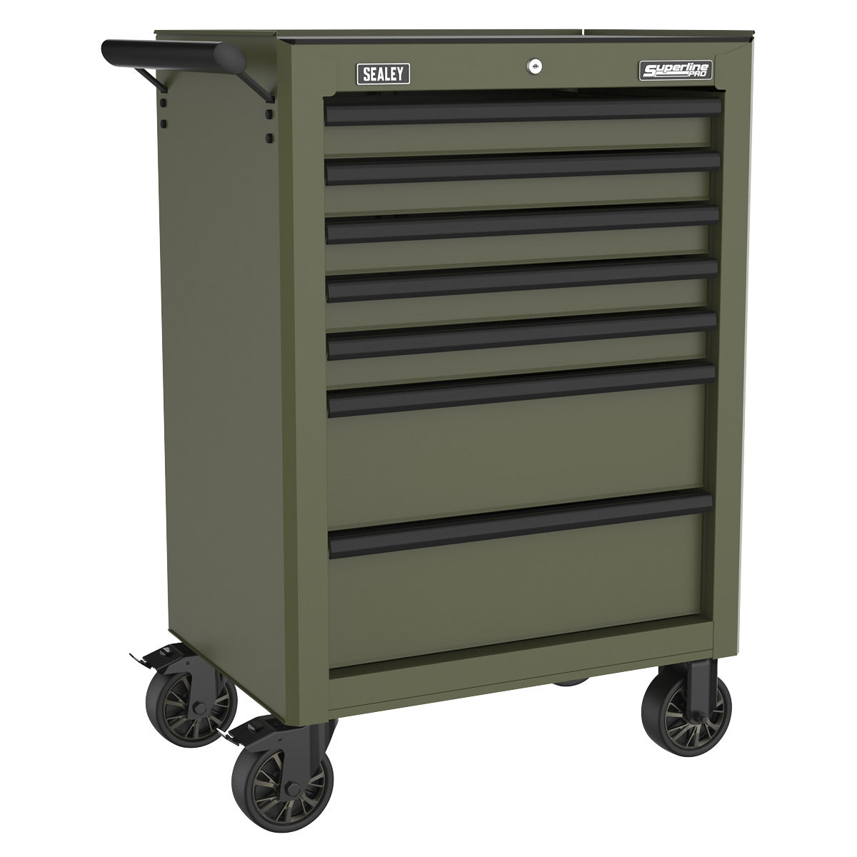 Superline PRO Heavy-Duty Rollcab 7 Drawer - Khaki AP26479TK