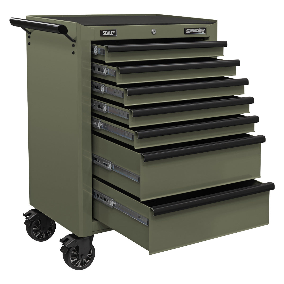 Superline PRO Heavy-Duty Rollcab 7 Drawer - Khaki AP26479TK