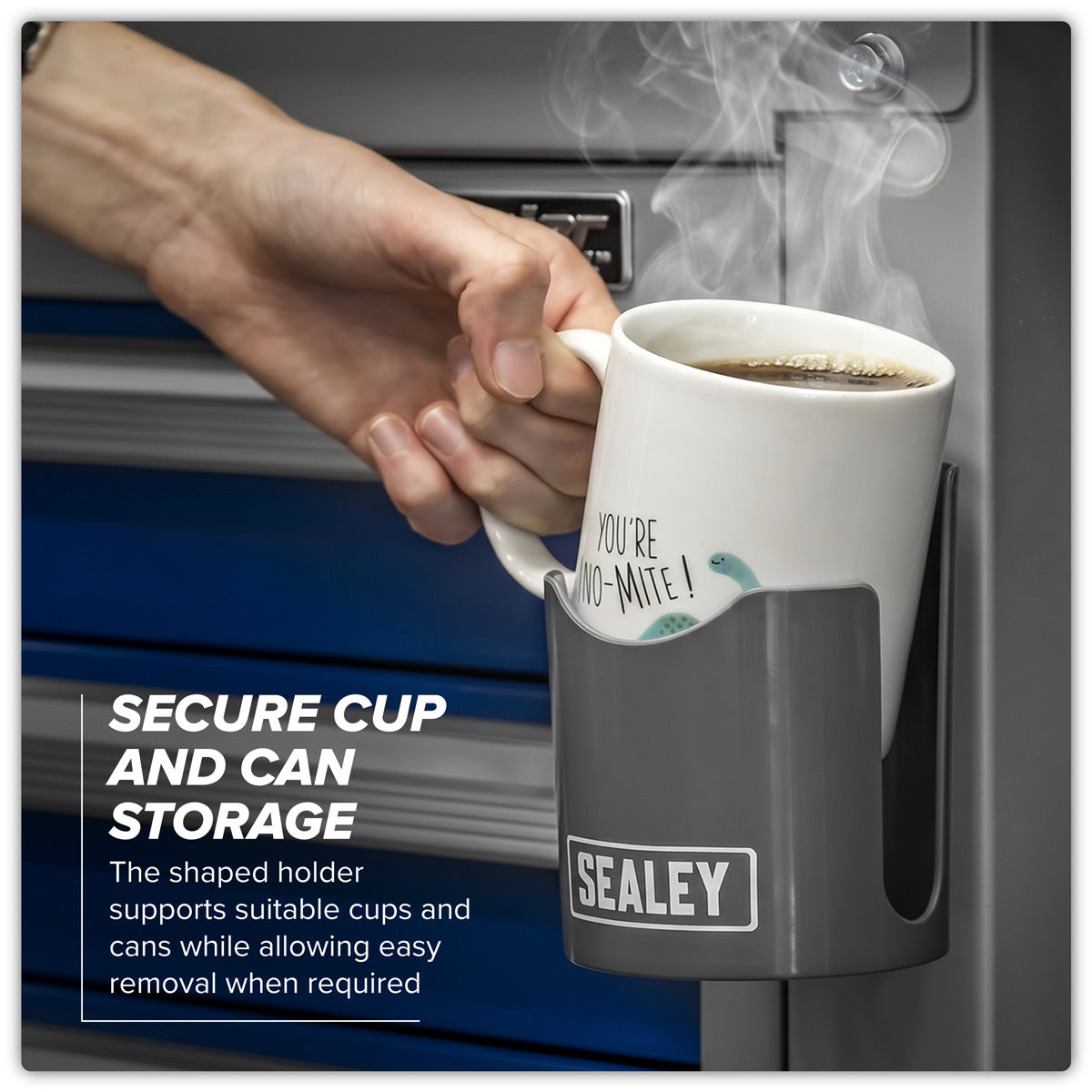 Sealey Magnetic Cup/Can Holder - Grey APCHG