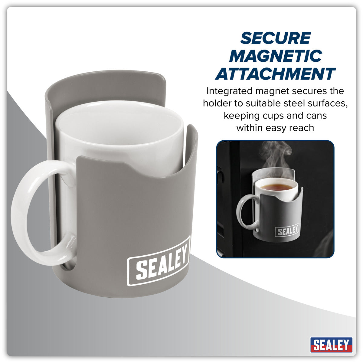 Sealey Magnetic Cup/Can Holder - Grey APCHG