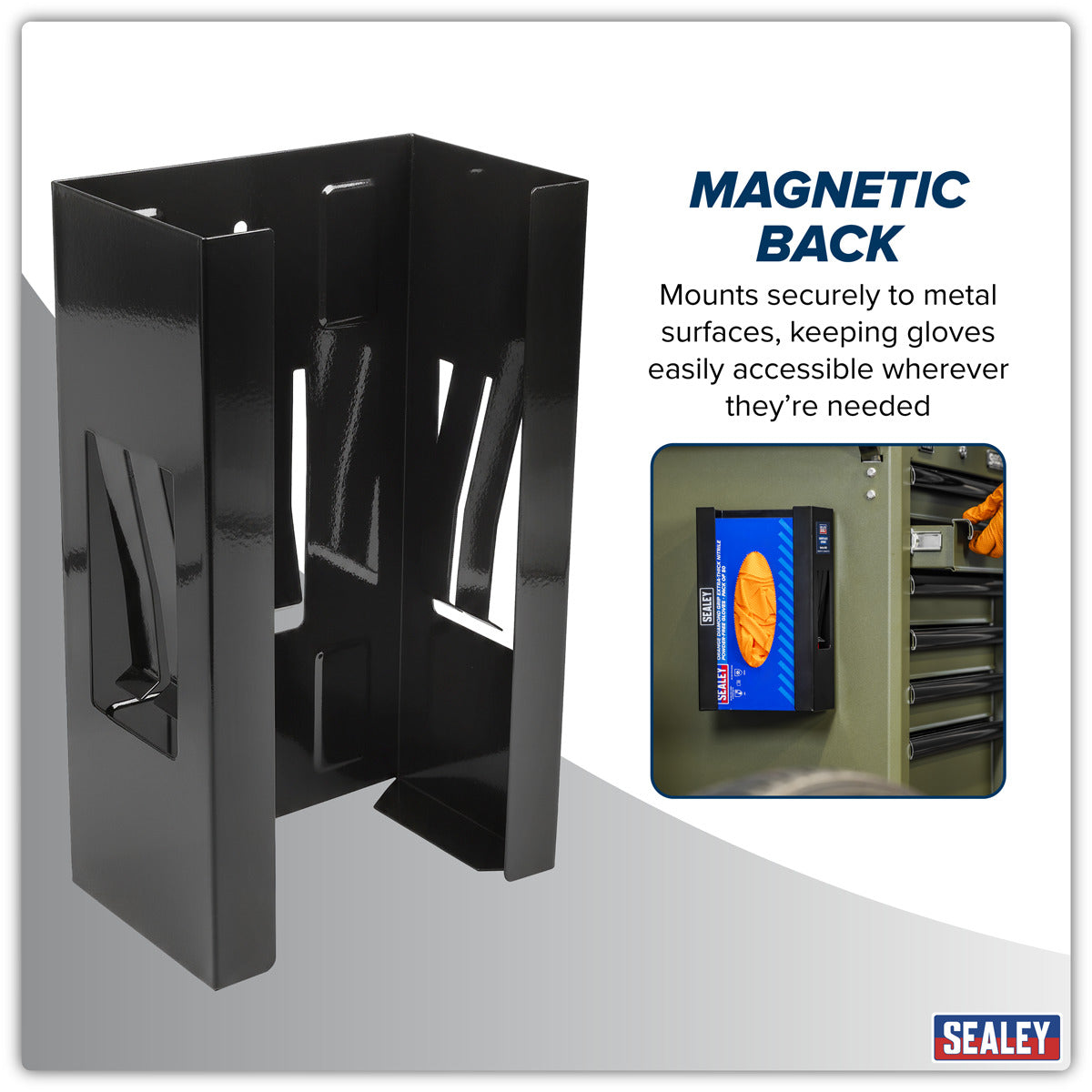 Sealey Magnetic Glove Dispenser - Black APGDB