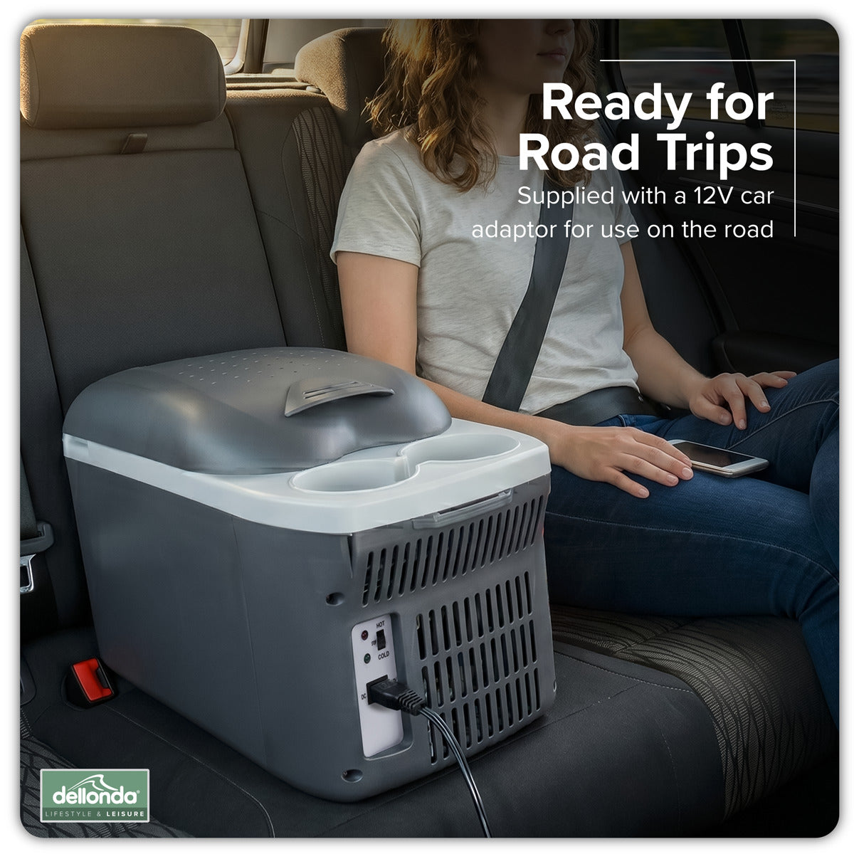 Dellonda 8L Portable Cool Box 12V DL166