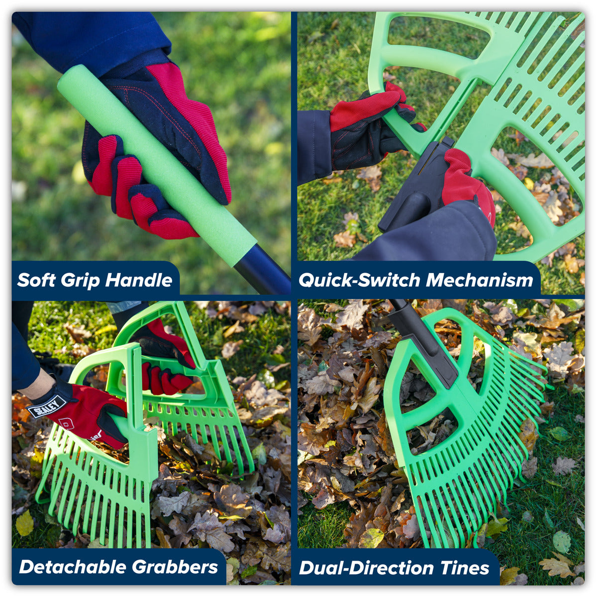 Sealey 2-in-1 Rake & Leaf Grabbers GTLG2