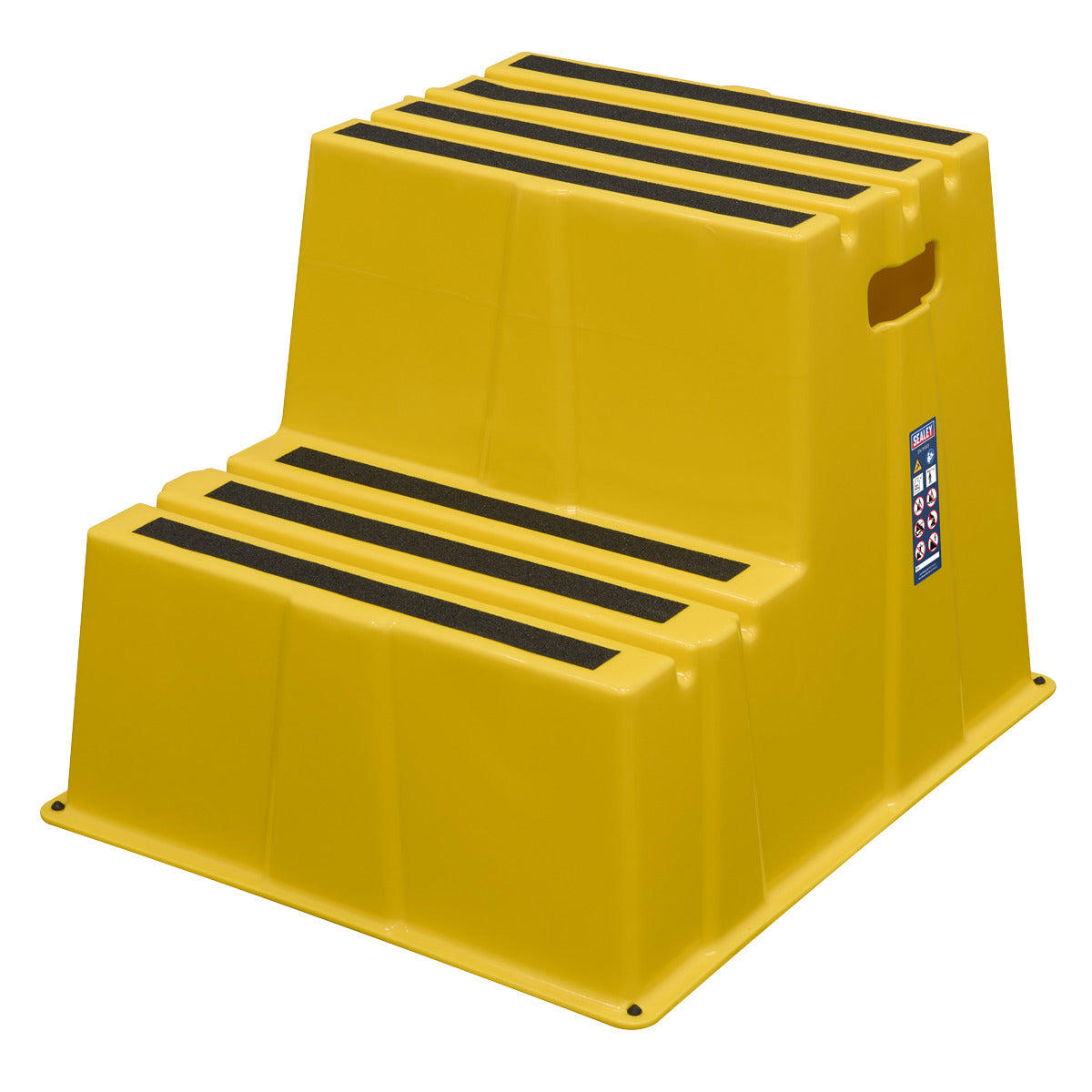 Sealey Heavy-Duty 2-Step Safety Steps with Anti-Slip Treads 150kg Capacity, Yellow - EN 14183 KS6