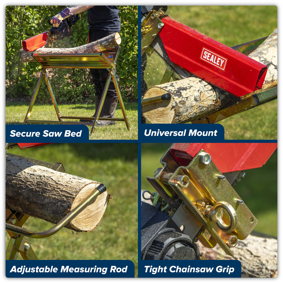 Sealey Heavy-Duty Sawhorse with Chainsaw Holder LSH150HD