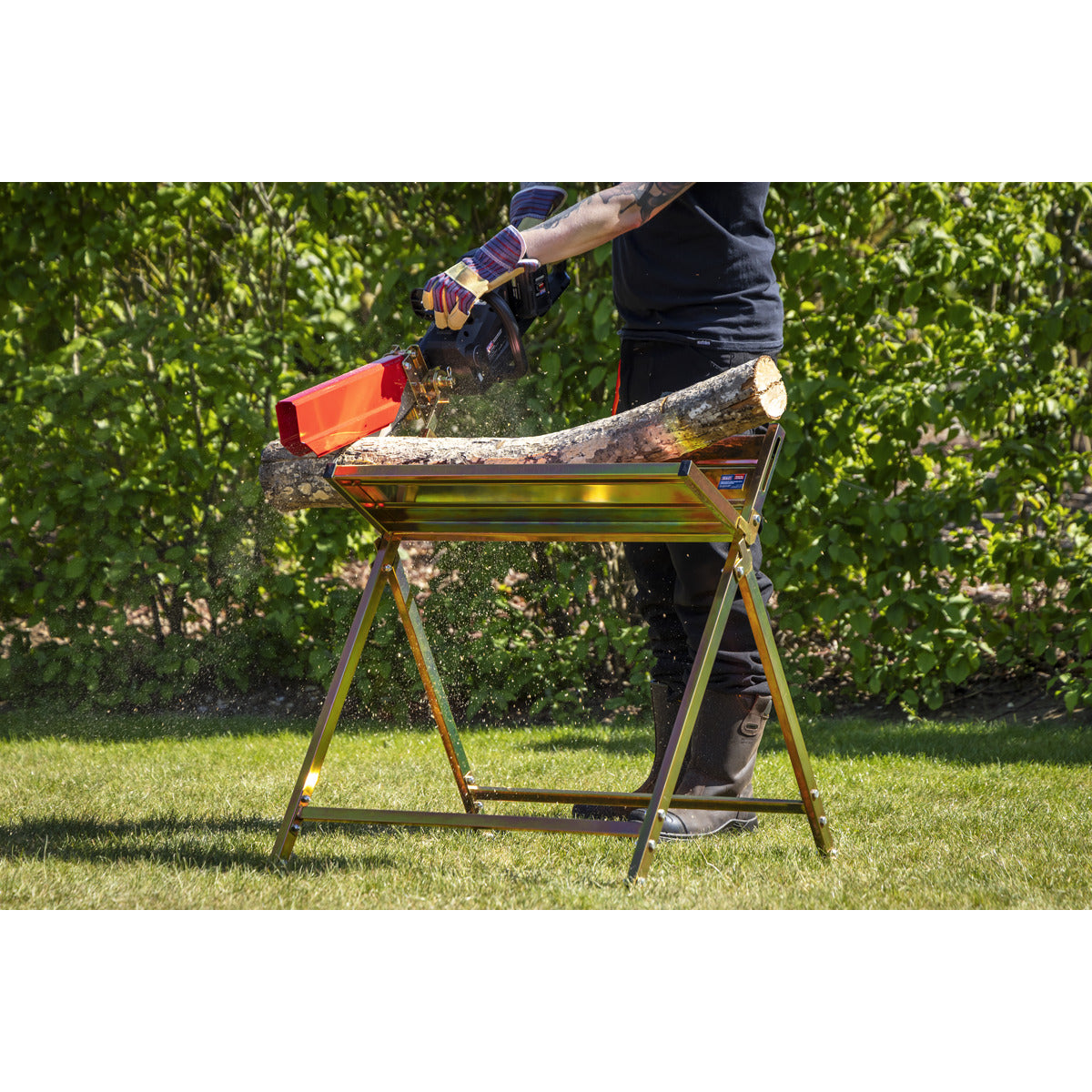 Sealey Heavy-Duty Sawhorse with Chainsaw Holder LSH150HD
