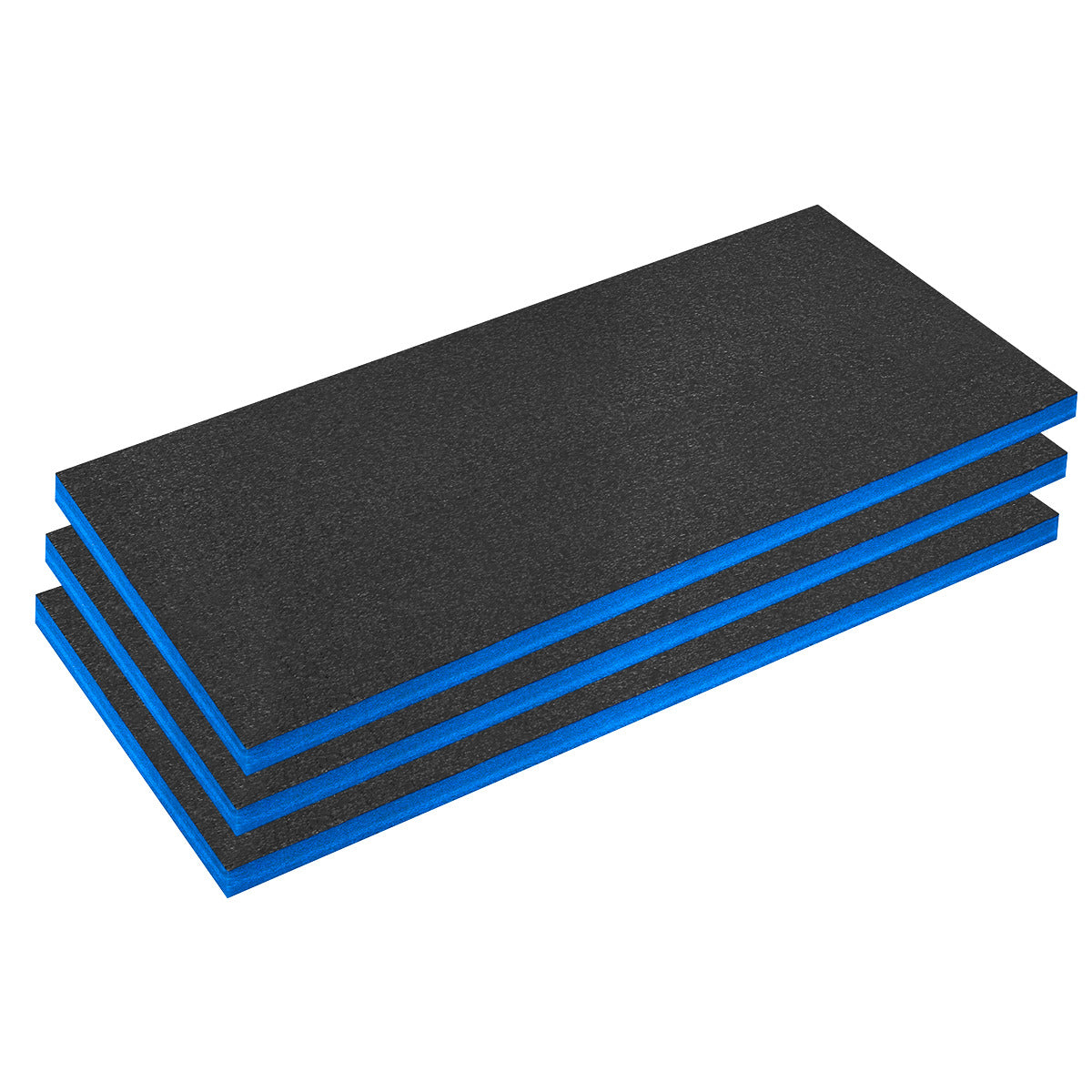 Sealey Easy Peel Shadow Foam 1200 x 550 x 50mm, Blue/Black - Pack of 3 SFPK50B