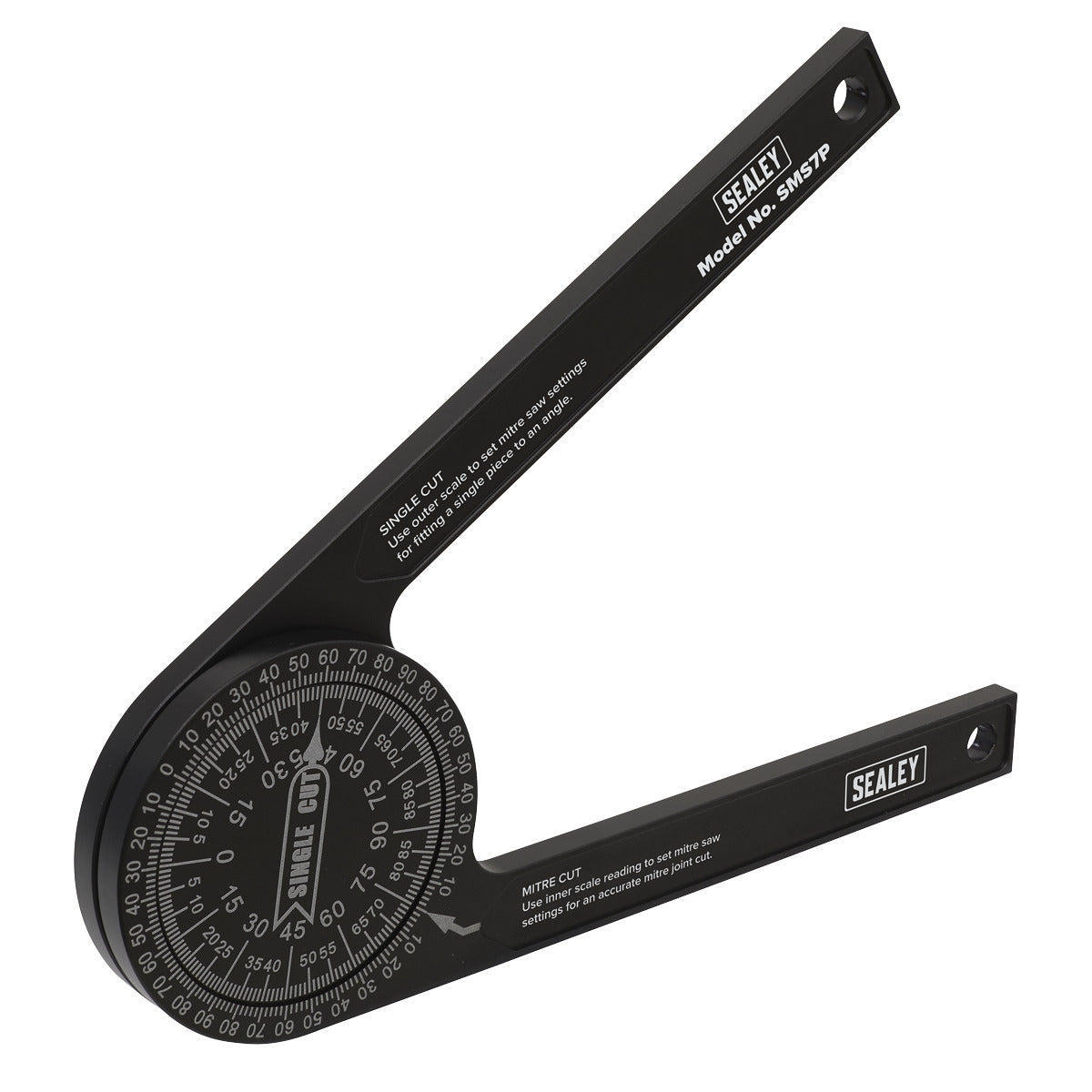 Sealey Aluminium Mitre Saw Protractor SMS7P