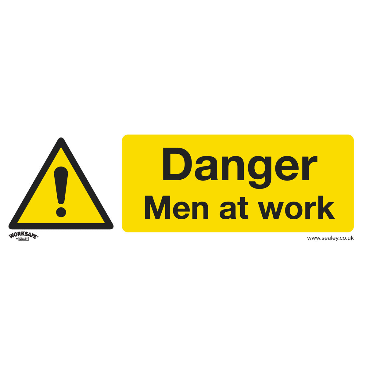 Worksafe Danger Men At Work Safety Sign - Rigid Plastic SS46P1