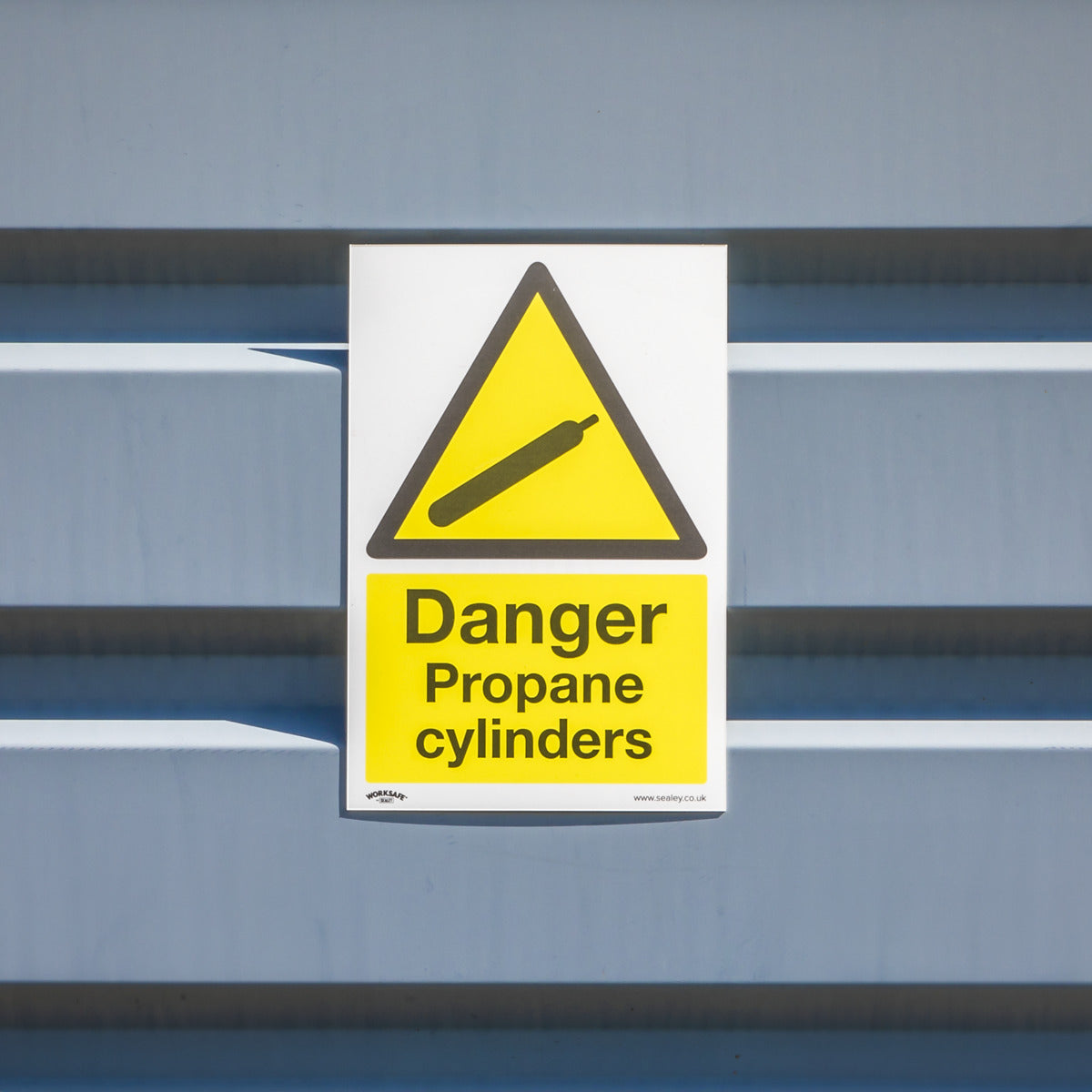 Worksafe Danger Propane Cylinders Safety Sign - Self-Adhesive Vinyl SS62V10