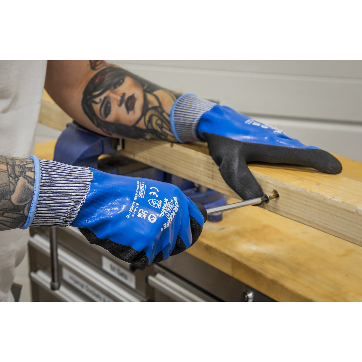 Worksafe Waterproof Latex Gloves, X-Large - Pair SSP49XL