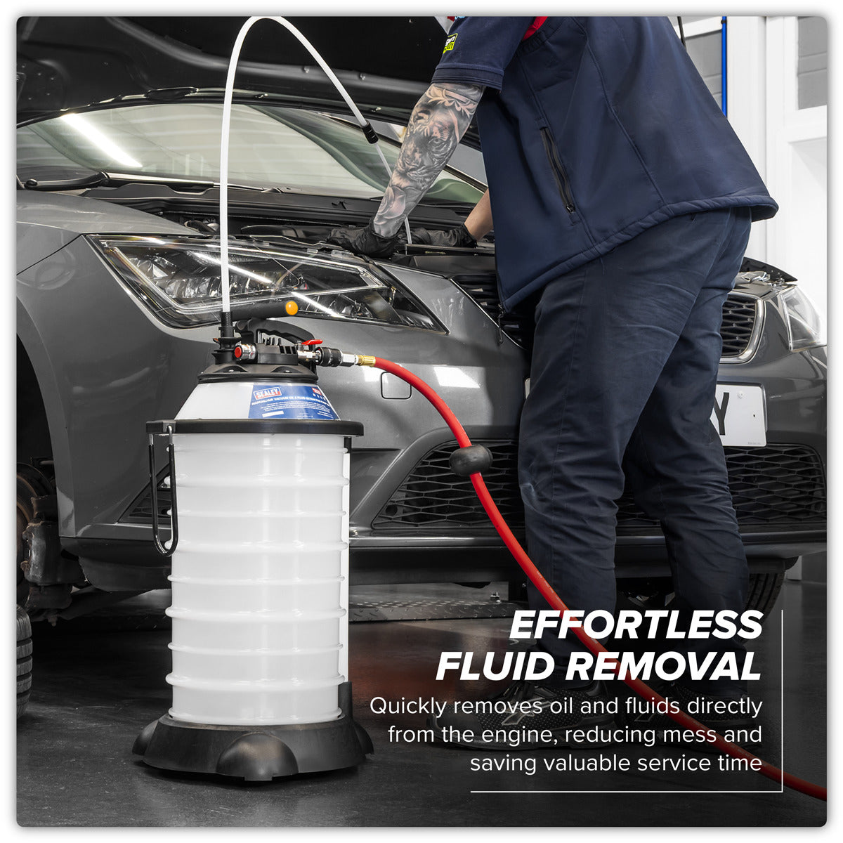 Sealey Manual/Air Vacuum Oil & Fluid Extractor Pump 18L TP6909