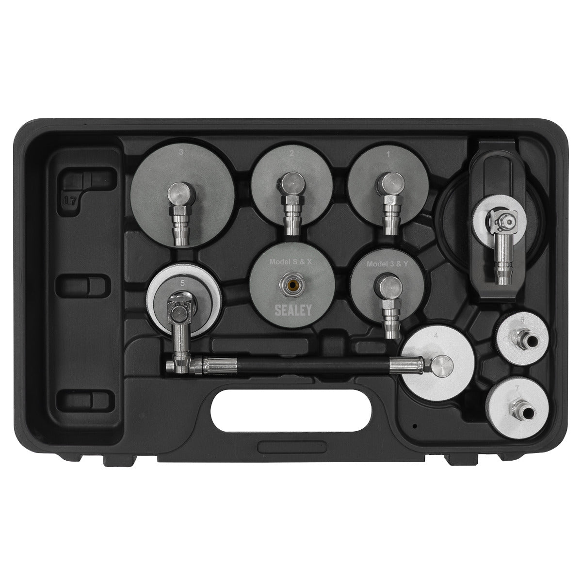 Sealey Brake & Clutch Pressure Bleeder Cap Set 10pc VS0204D