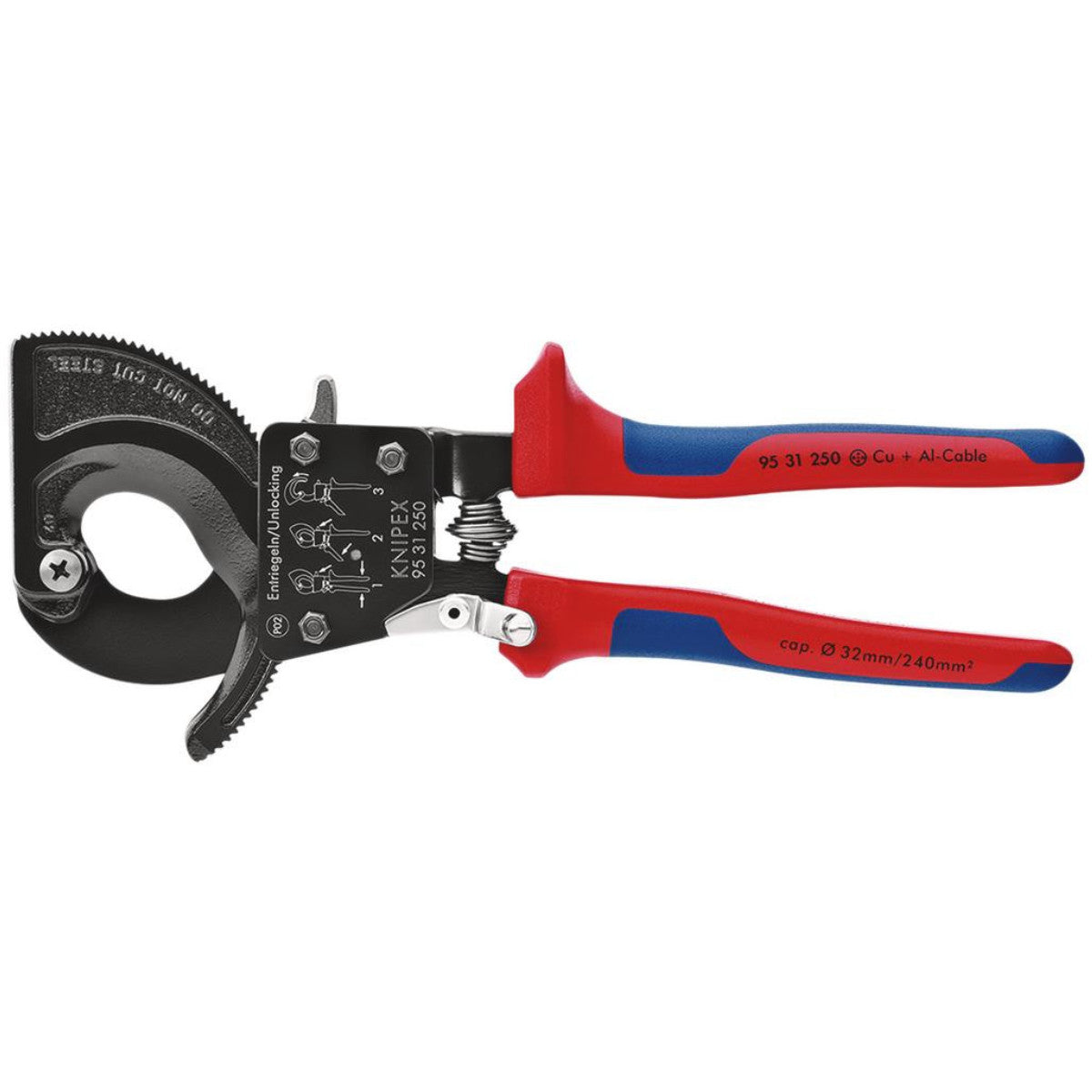 Knipex 95 31 250 Ratchet Action Cable Cutter, 250mm 18555