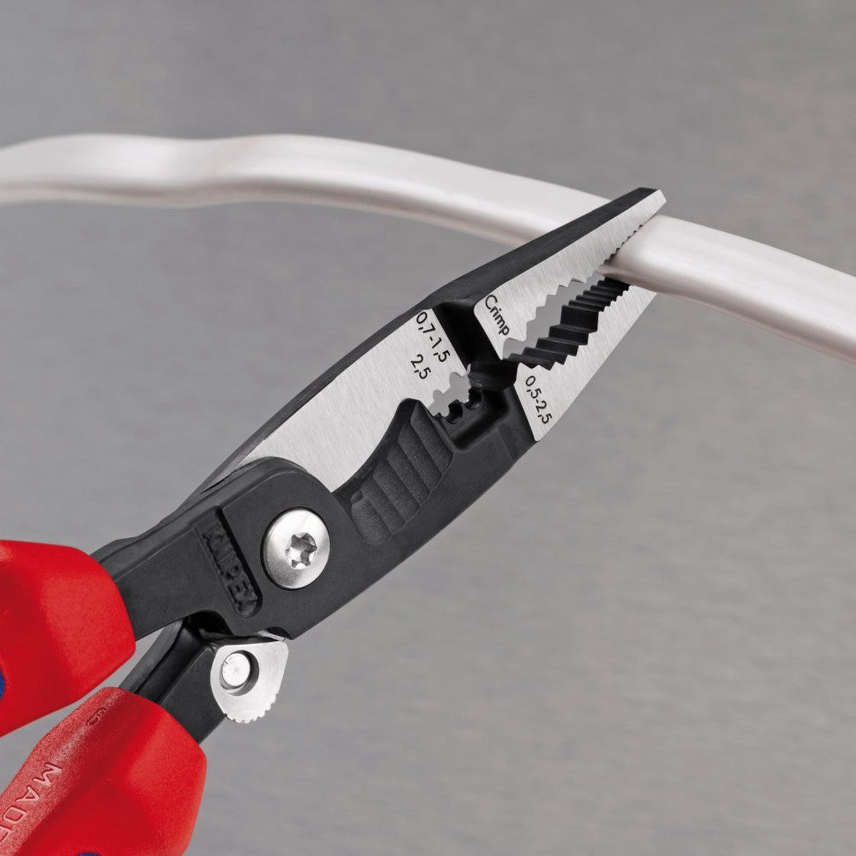 Knipex 13 92 200 Pliers for Electrical Installation with multi-component grips black atramentized, 200mm 24376