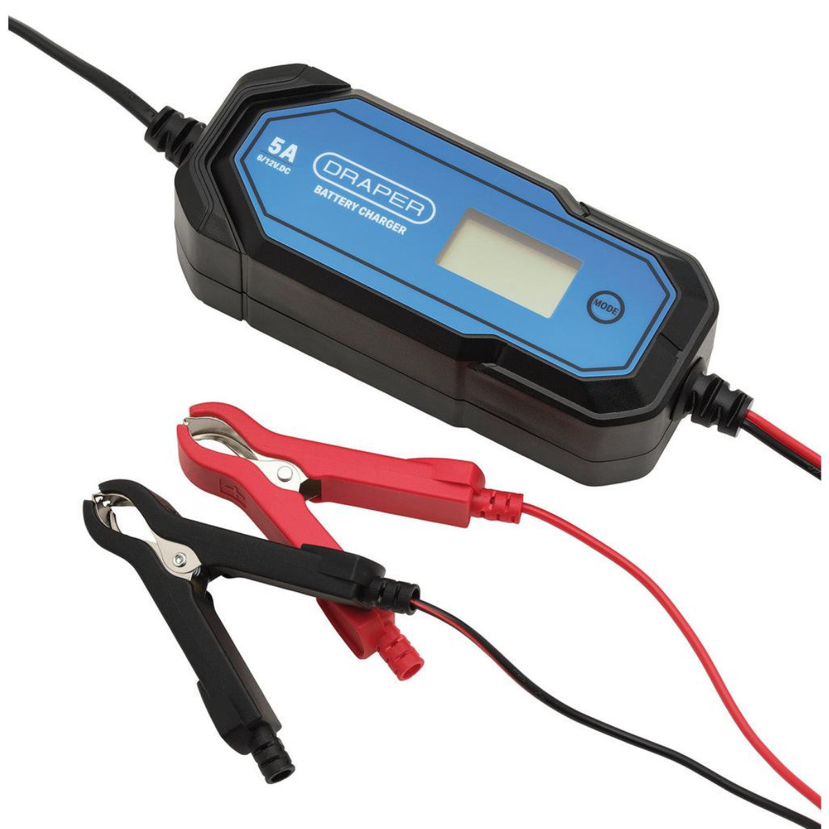 Draper 5A 6/12V Smart Battery Charger LCD 32307