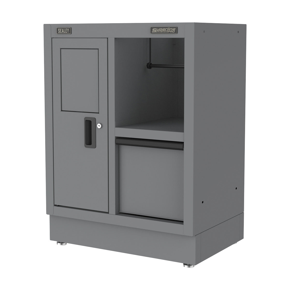 Superline PRO Black Edition Modular Multifunction Cabinet with Drawer 680mm APMS36BE