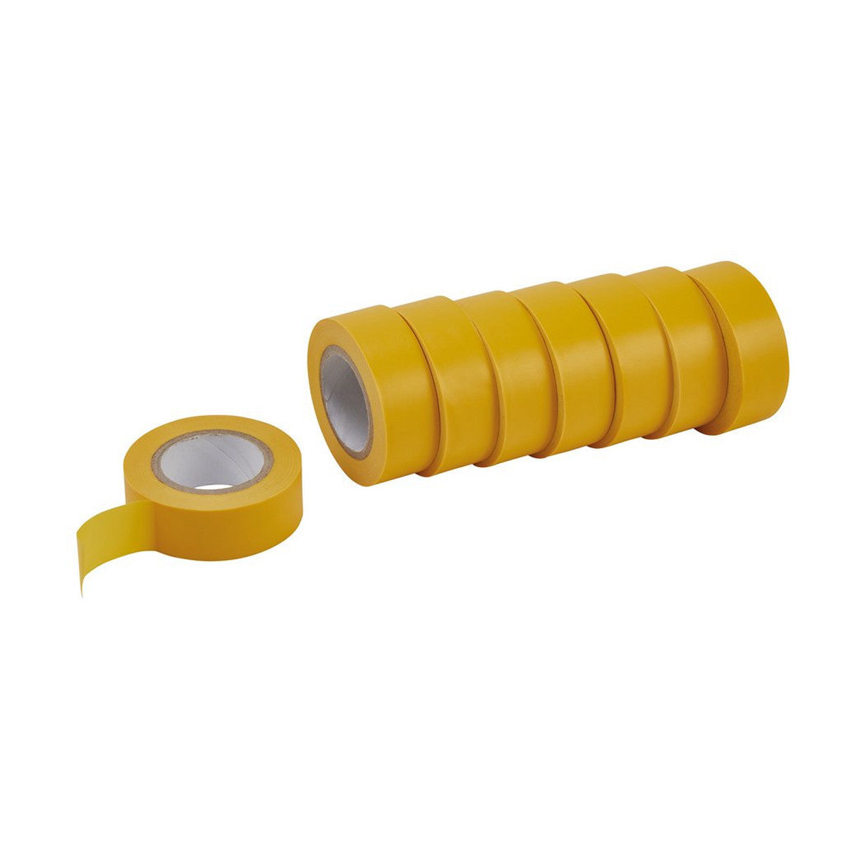 Draper Expert Insulation Tape to BSEN60454/Type2, 10m x 19mm, Yellow (Pack of 8) 11913