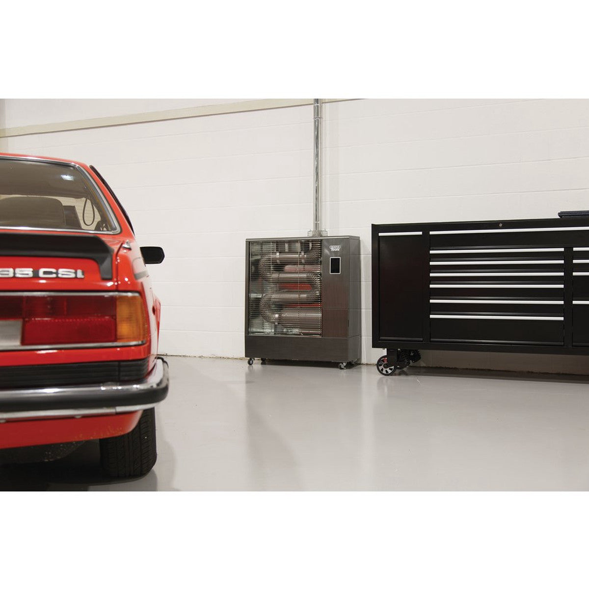 Draper 230V Far Infrared Diesel Heater with Flue Kit, 51,500 BTU/15.1kW 18070