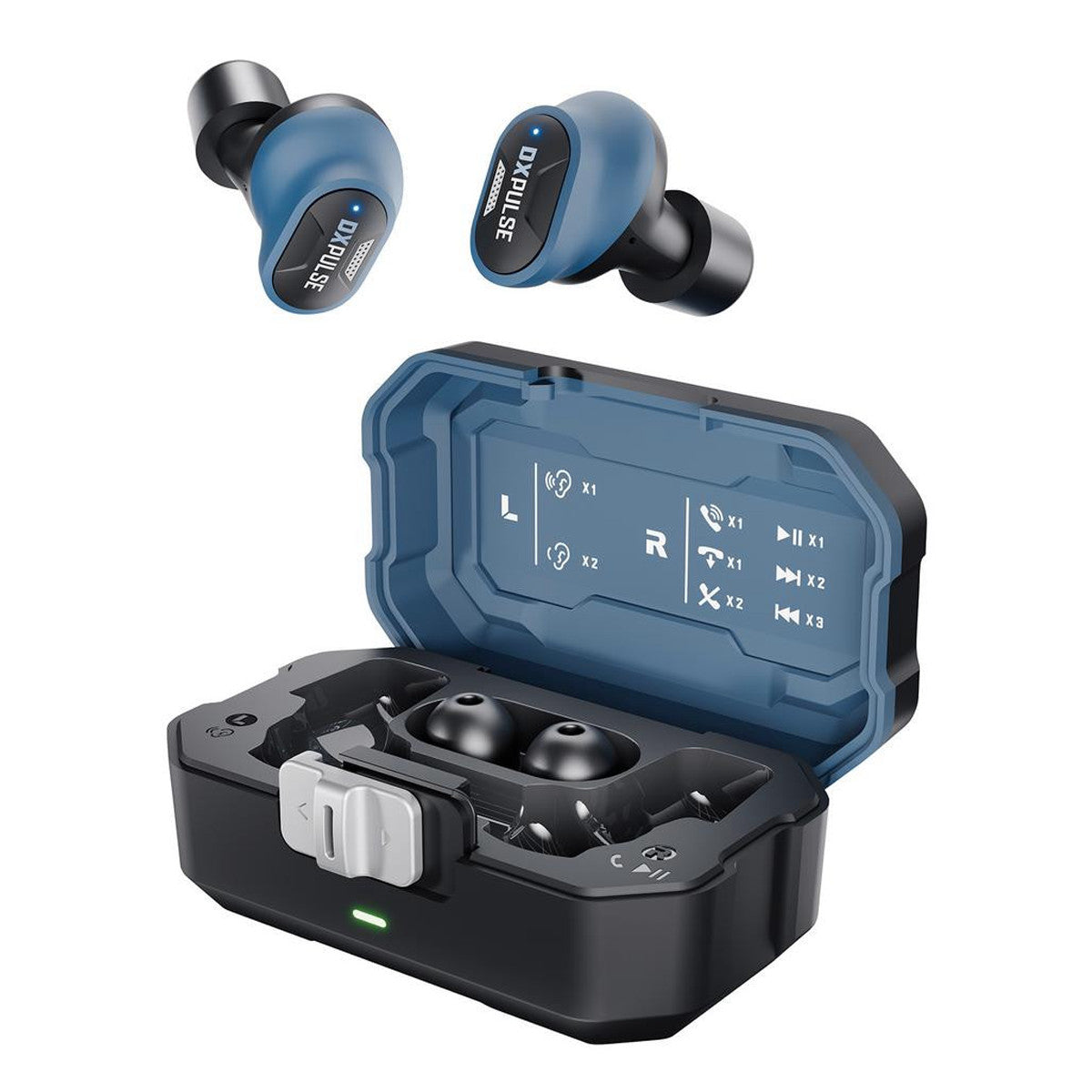 DXPULSE Noise Isolating Earbuds with Charging Case 31781