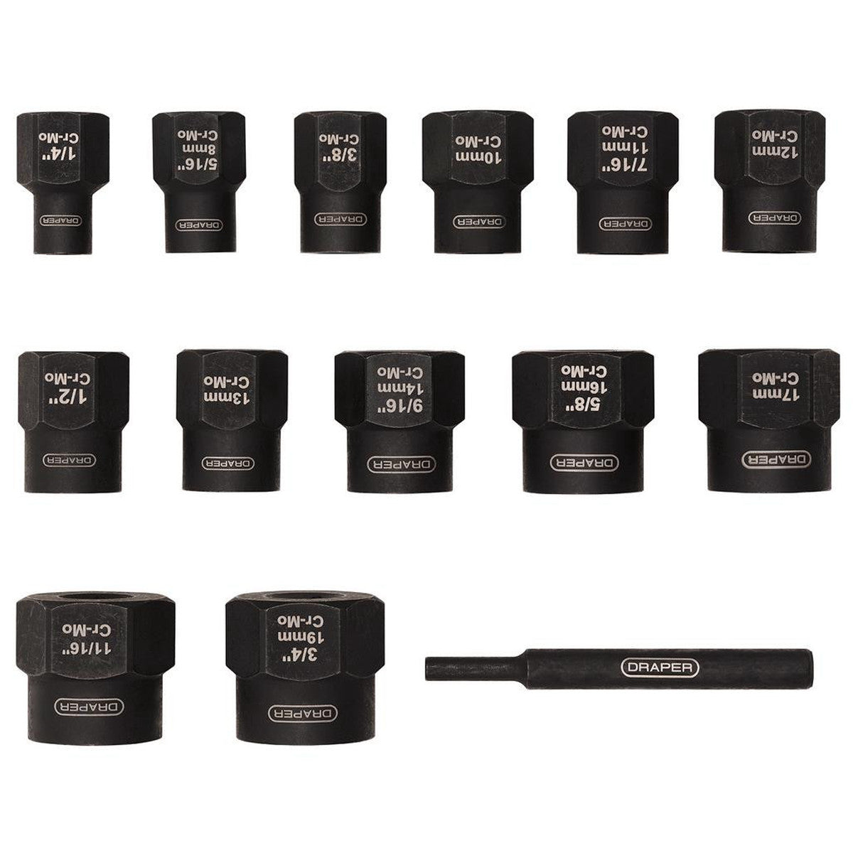 Draper Impact Nut and Bolt Remover Set (14 Piece) 31802