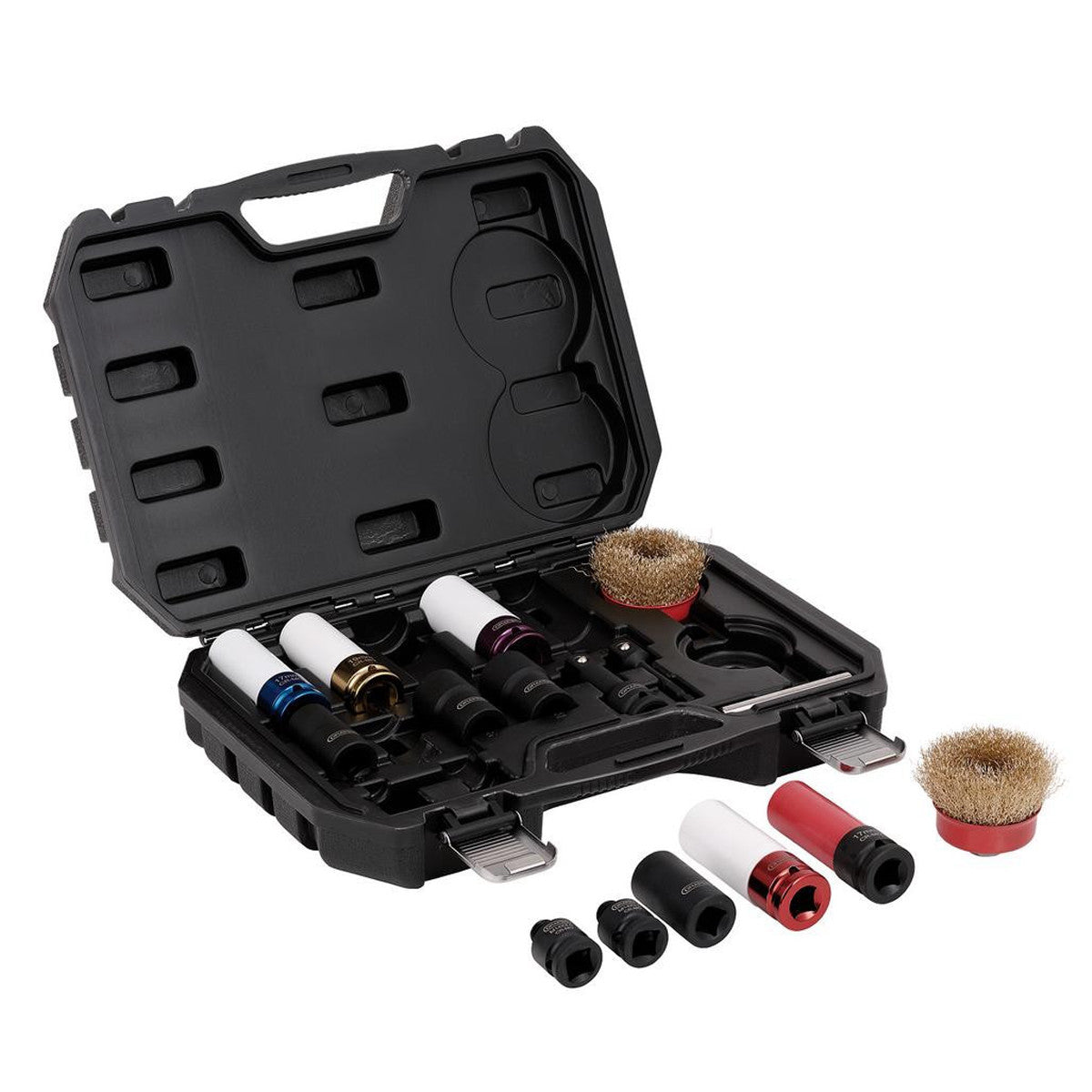 Draper Wheel Nut Socket and Nut and Bolt Extractor Set, 1/2" Sq. Dr., 6-Point (16 Piece) 31815
