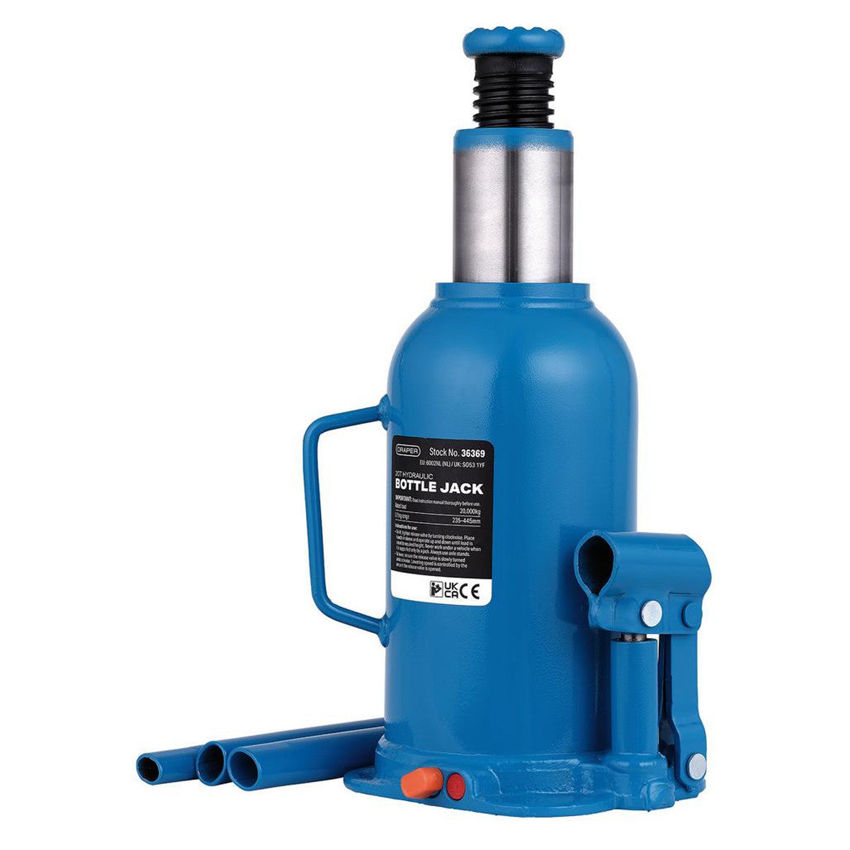 Draper Hydraulic Bottle Jack, 20 Tonne 36369