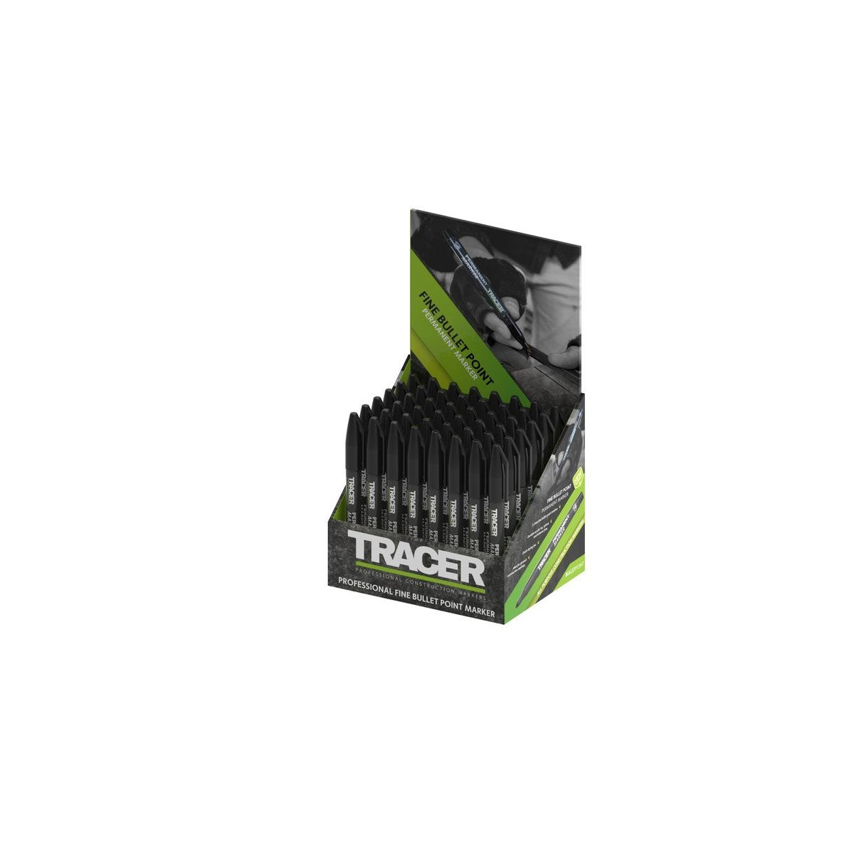TRACER PERMANENT MARKER - Black (PPDU of 48x Black pens) APM1-CDU